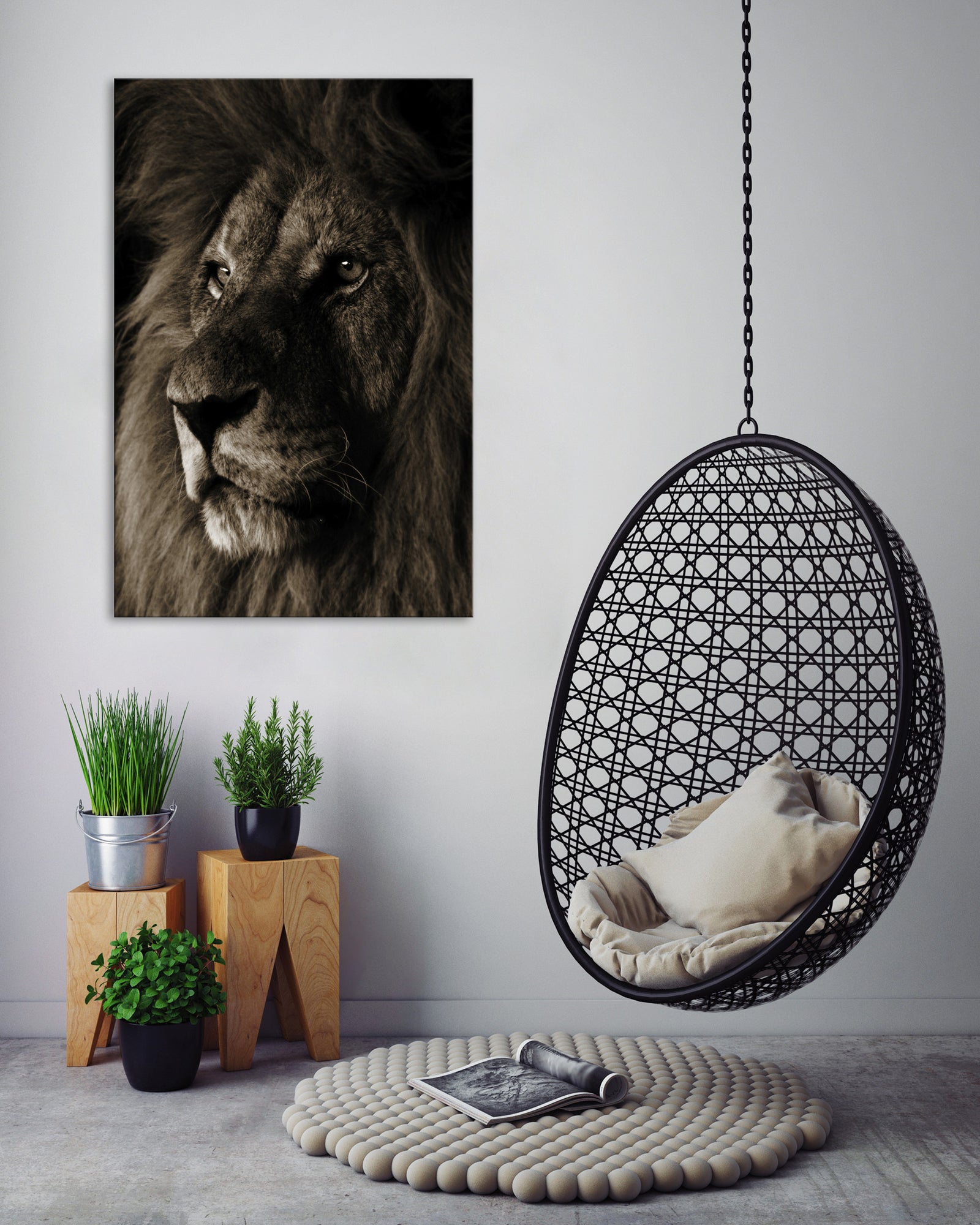 Animals No. 010, shown framed in a room by day