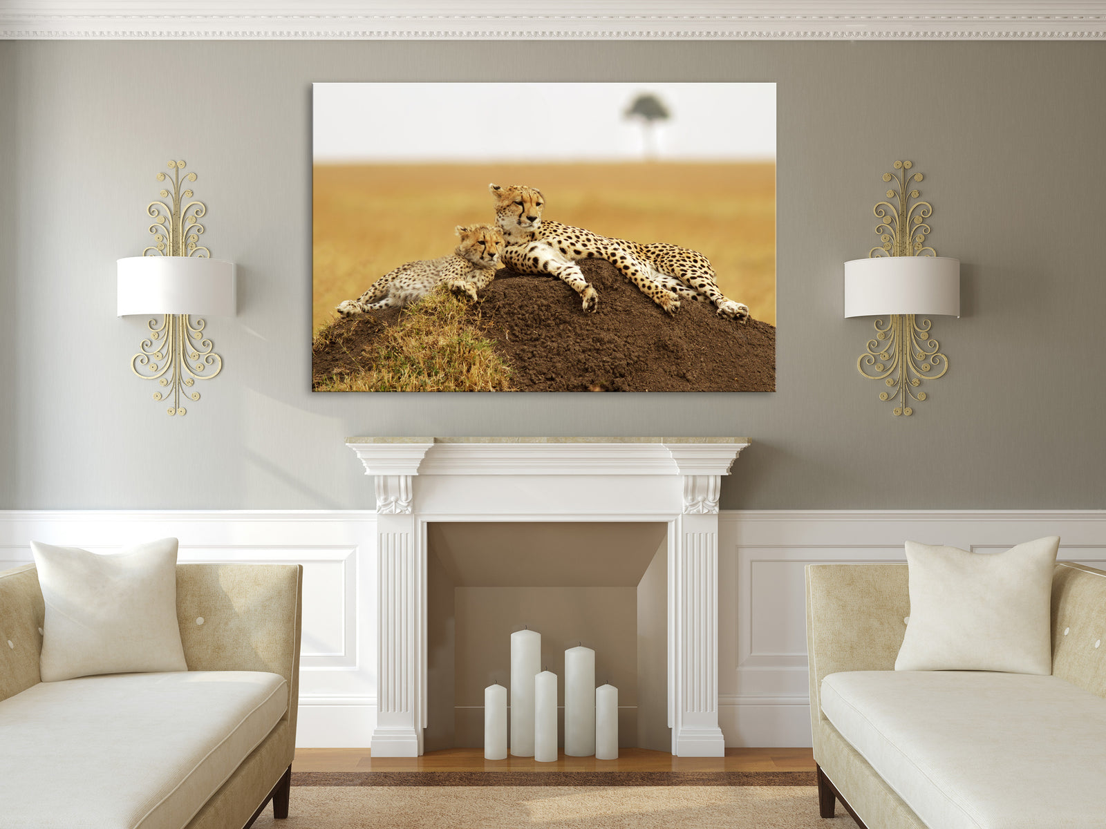 Animals No. 018, shown framed in a room by day