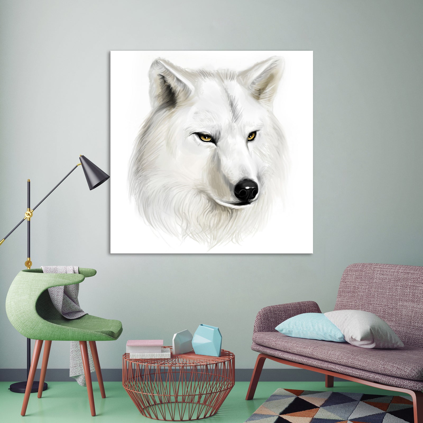 Animals No. 022, shown framed in a room by day
