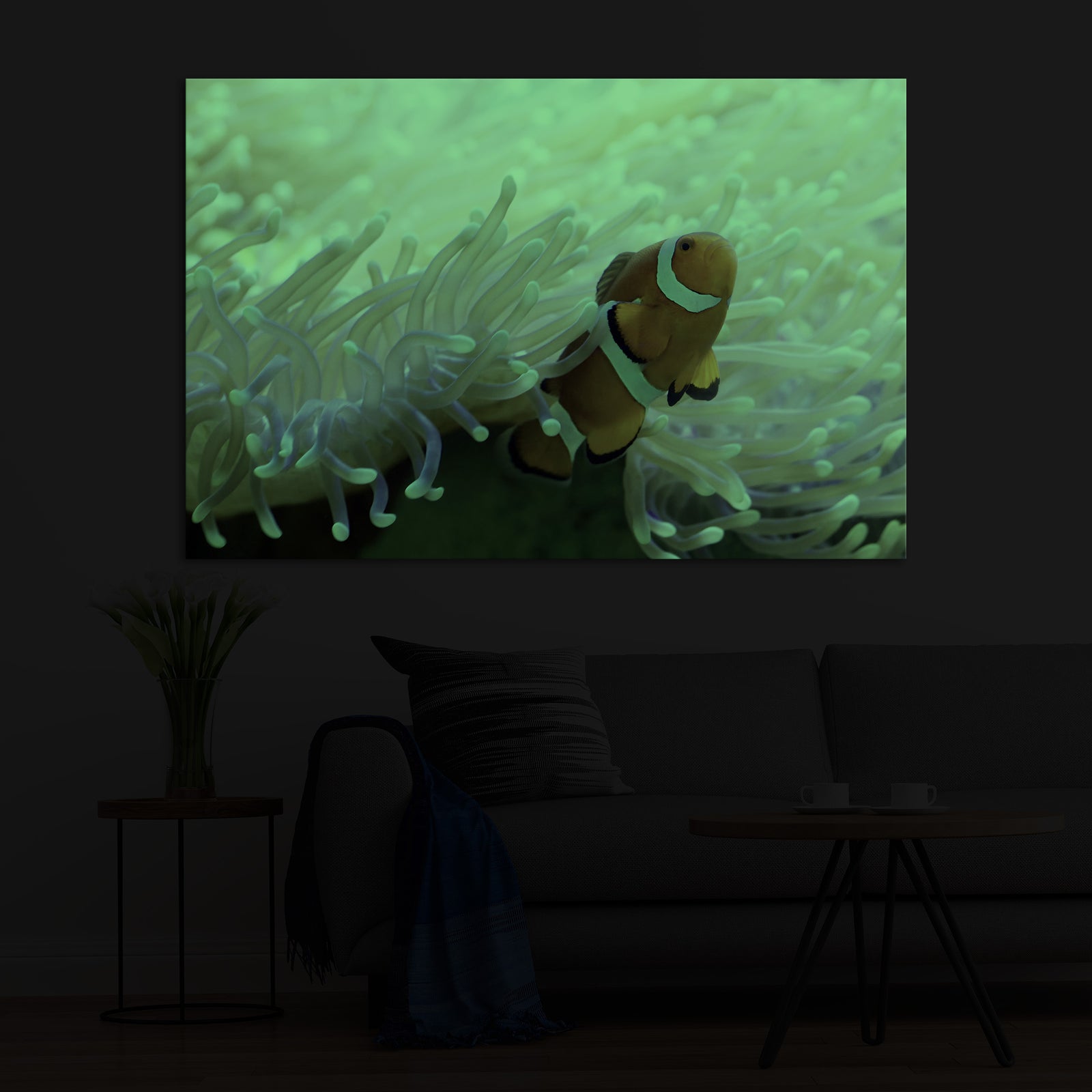 Animals No. 033, glowing in a room at night