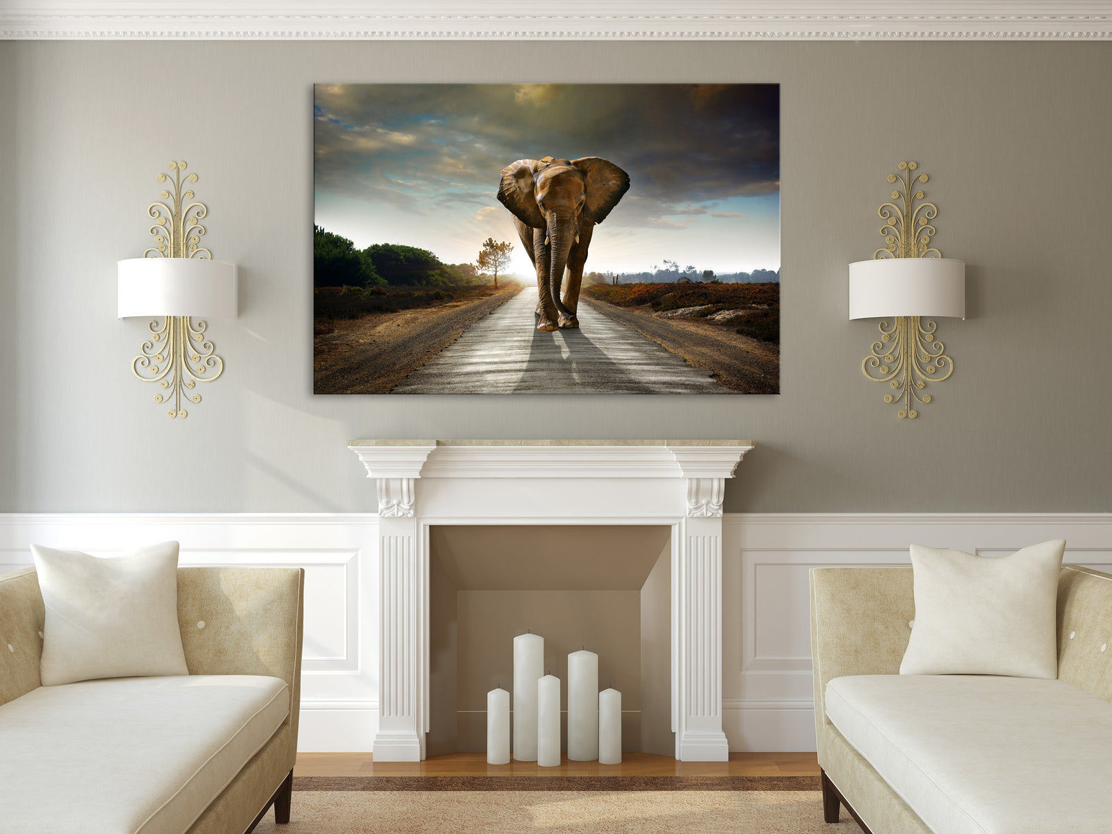 Animals No. 053, shown framed in a room by day