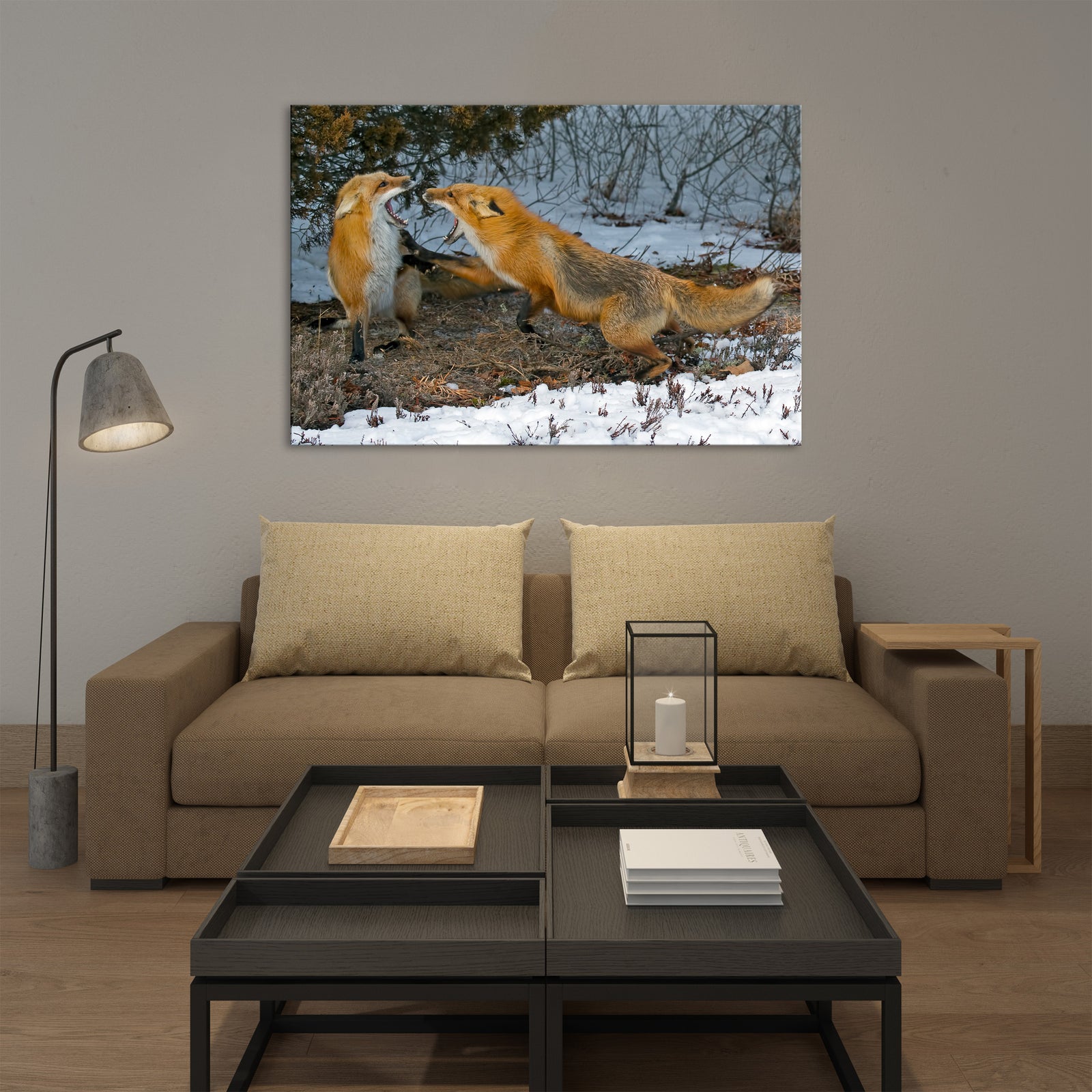 Animals No. 057, shown framed in a room by day