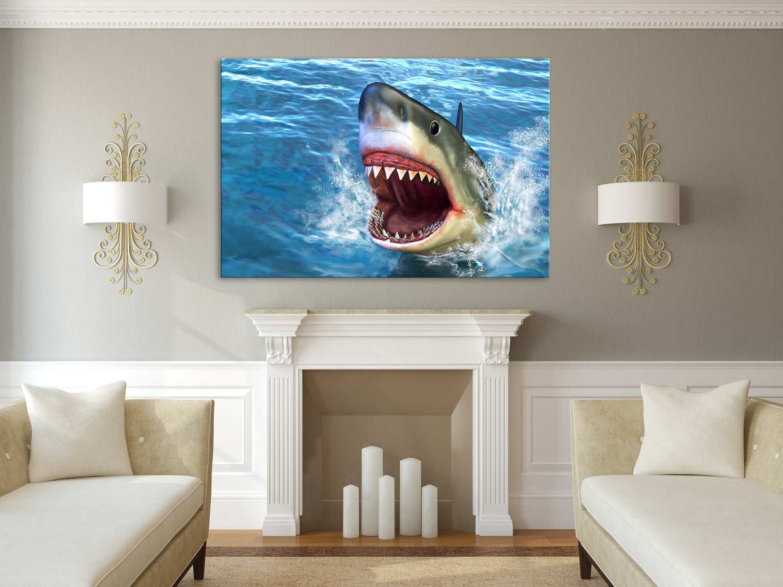 Animals No. 060, shown framed in a room by day