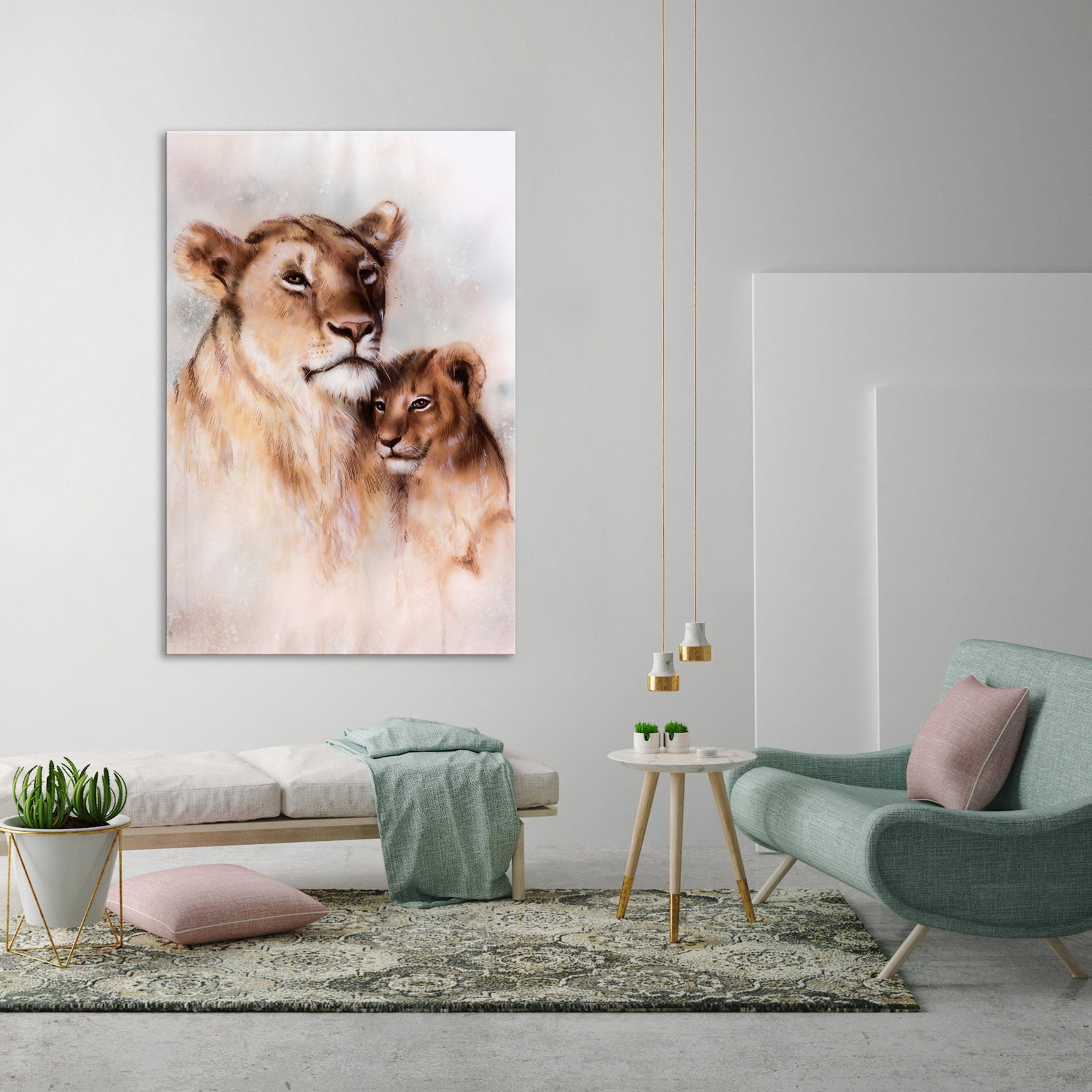 Animals No. 074, shown framed in a room by day