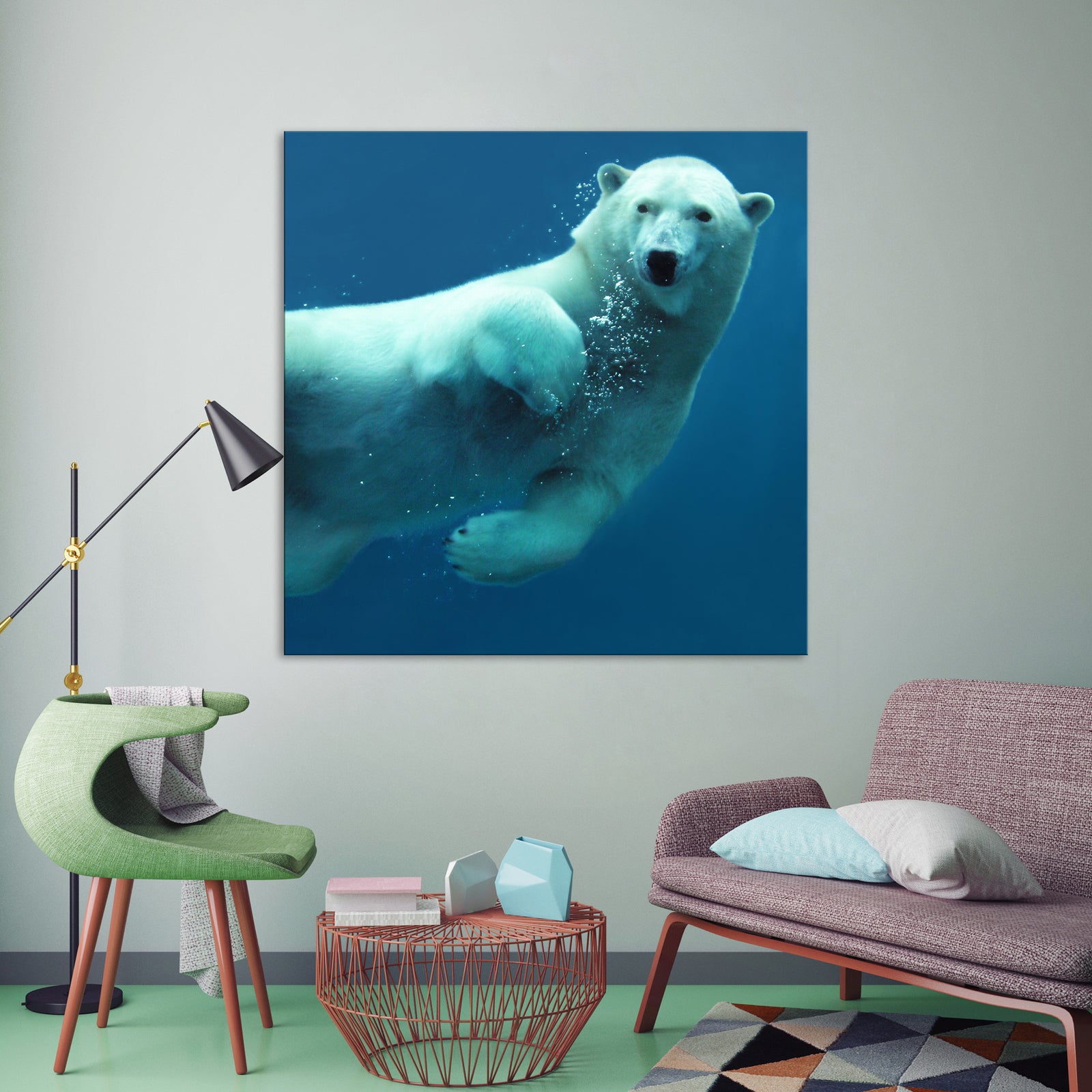 Animals No. 078, shown framed in a room by day