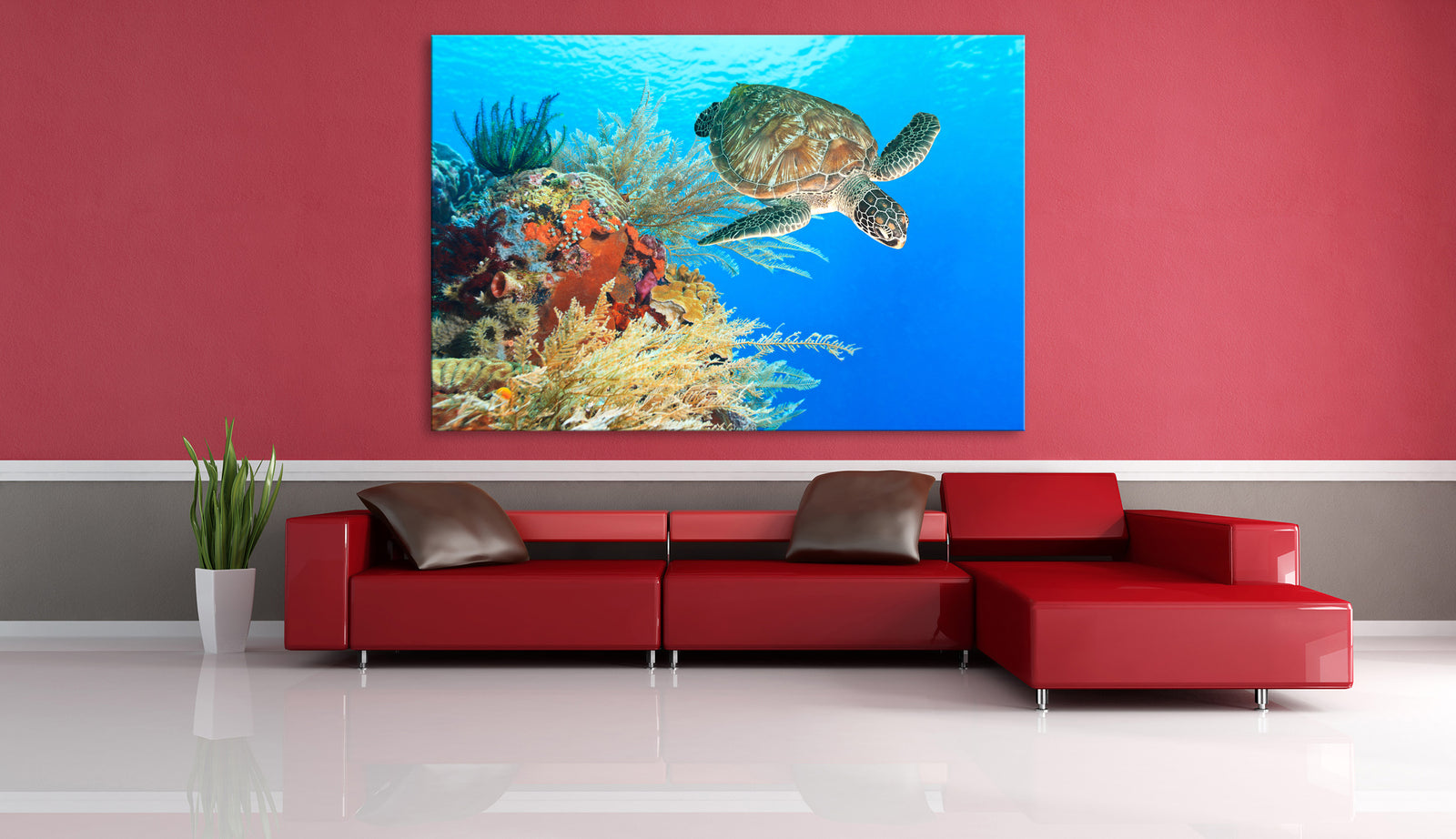 Animals No. 085, shown framed in a room by day