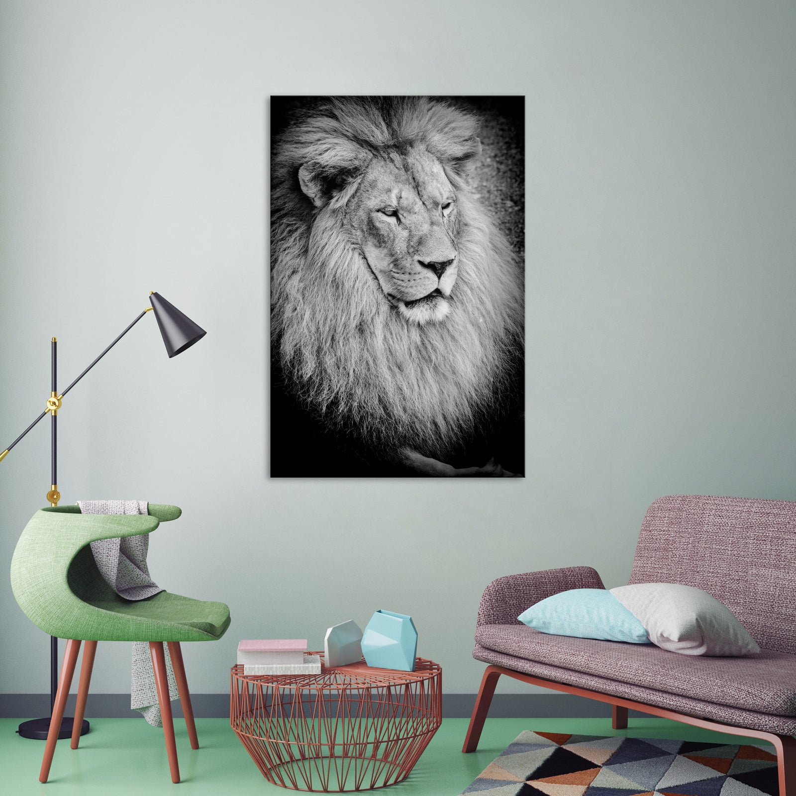 Animals No. 087, shown framed in a room by day