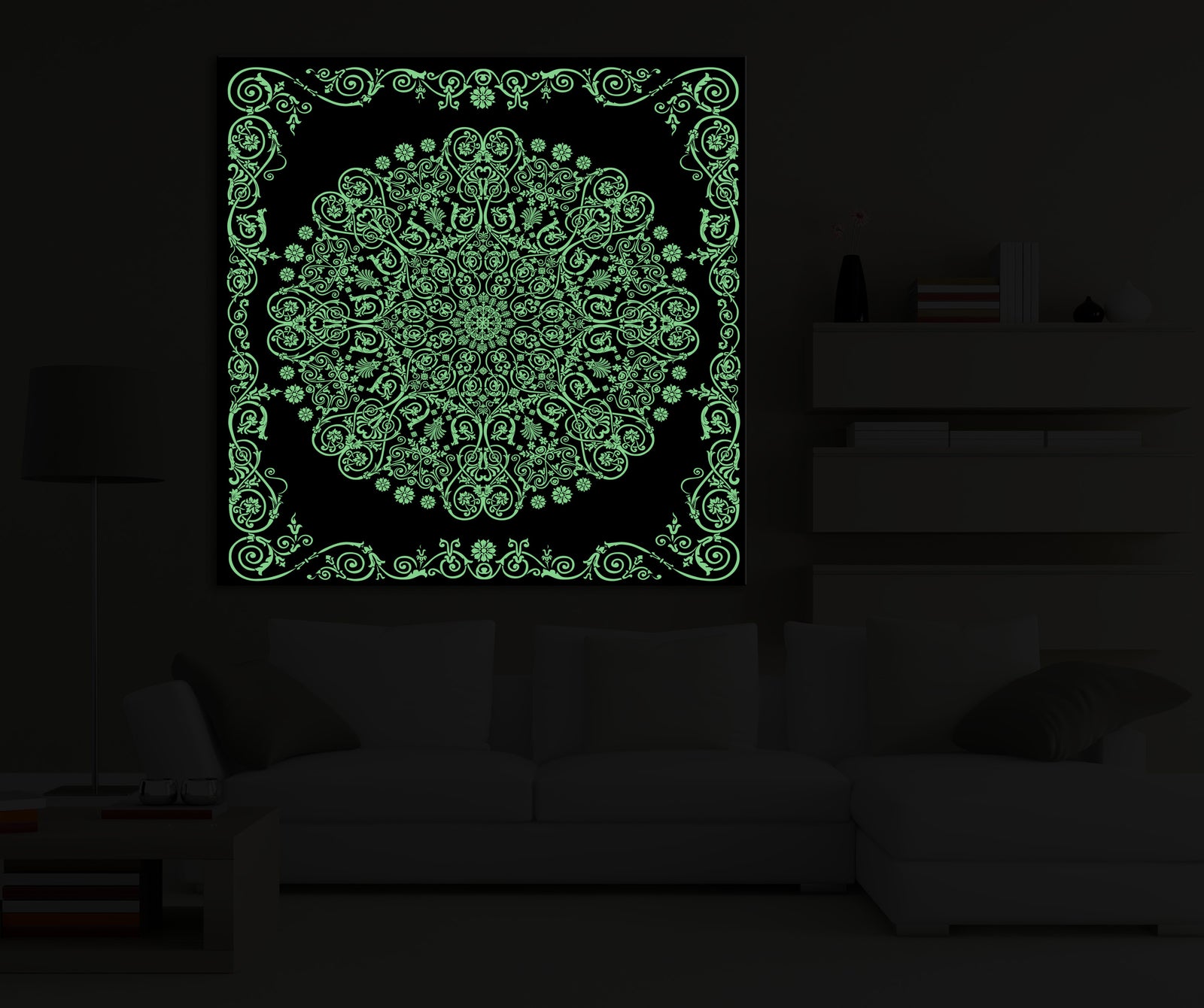 Animals No. 088, glowing in a room at night