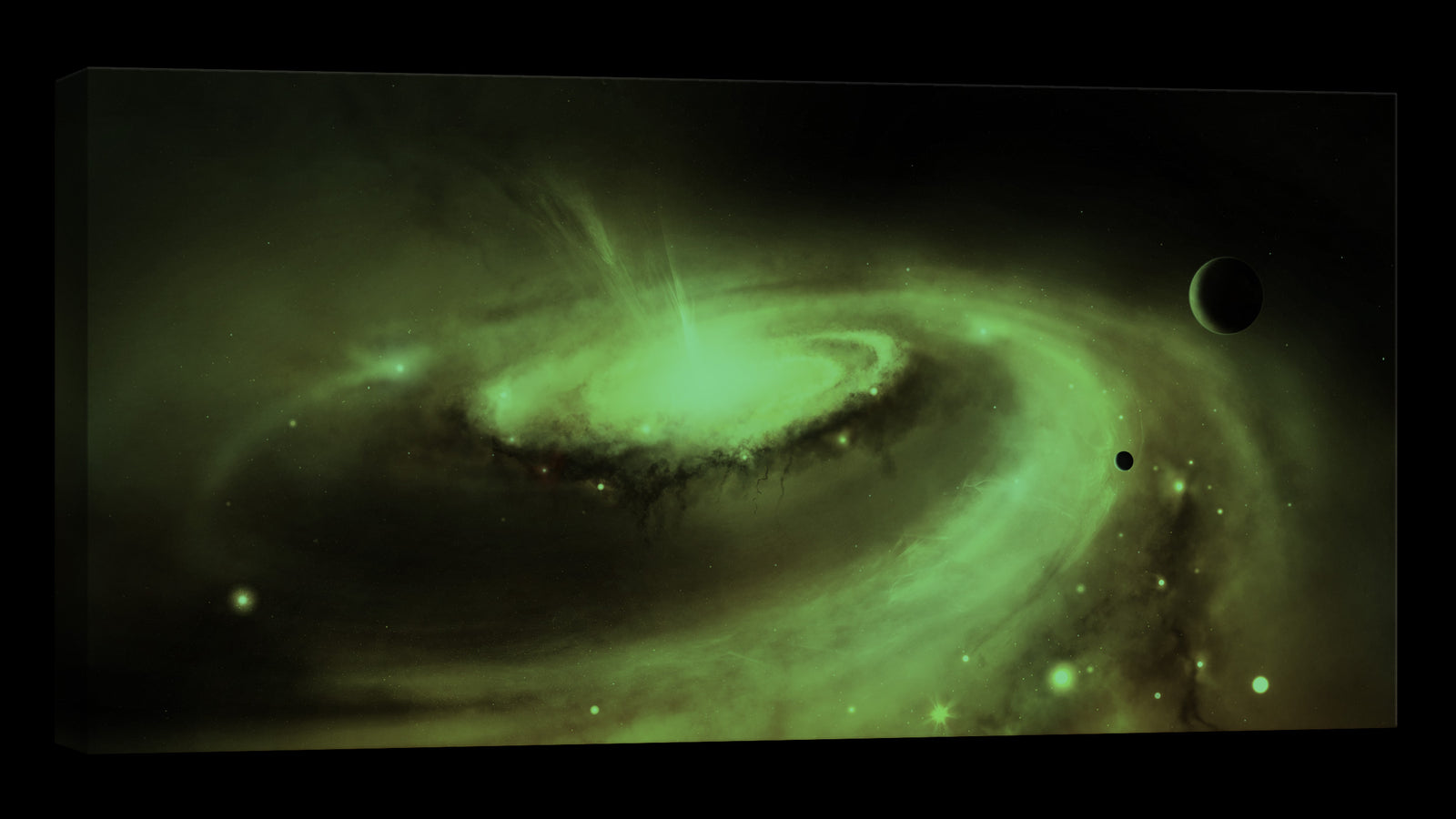 Cosmos No. 002, glowing at night