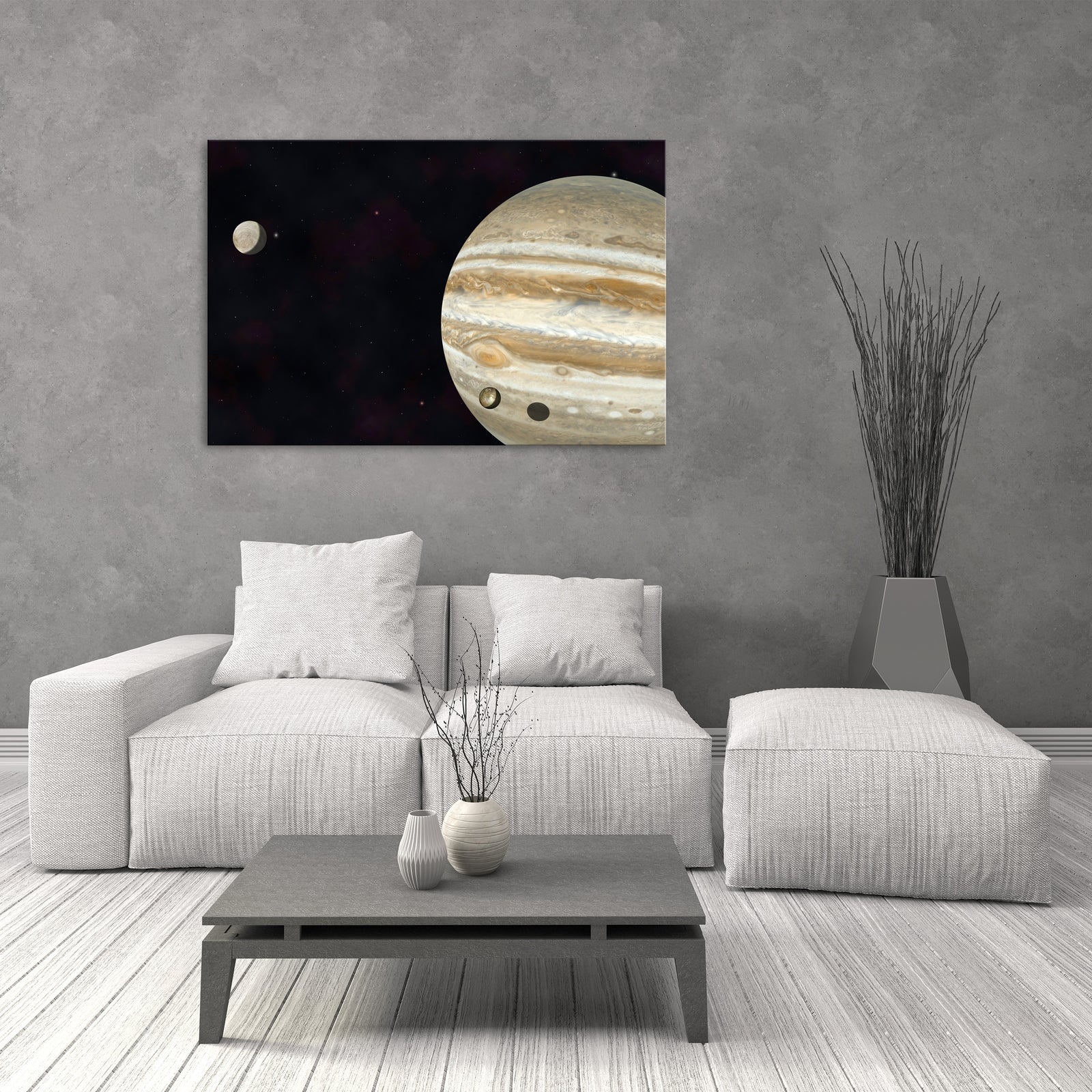 Cosmos No. 006, shown framed in a room by day