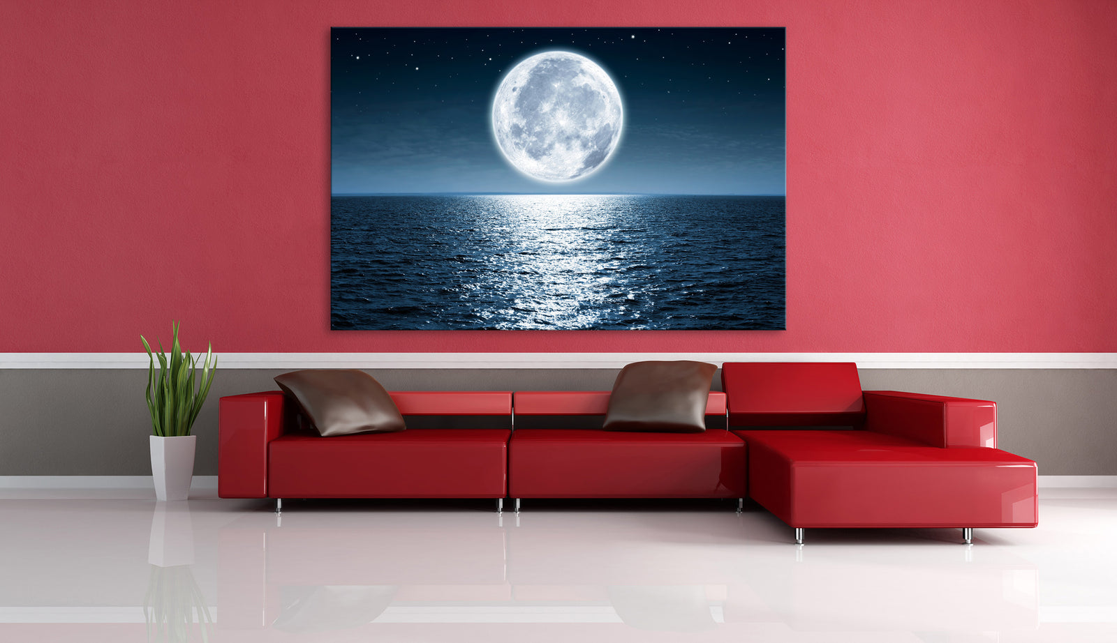 Cosmos No. 008, shown framed in a room by day