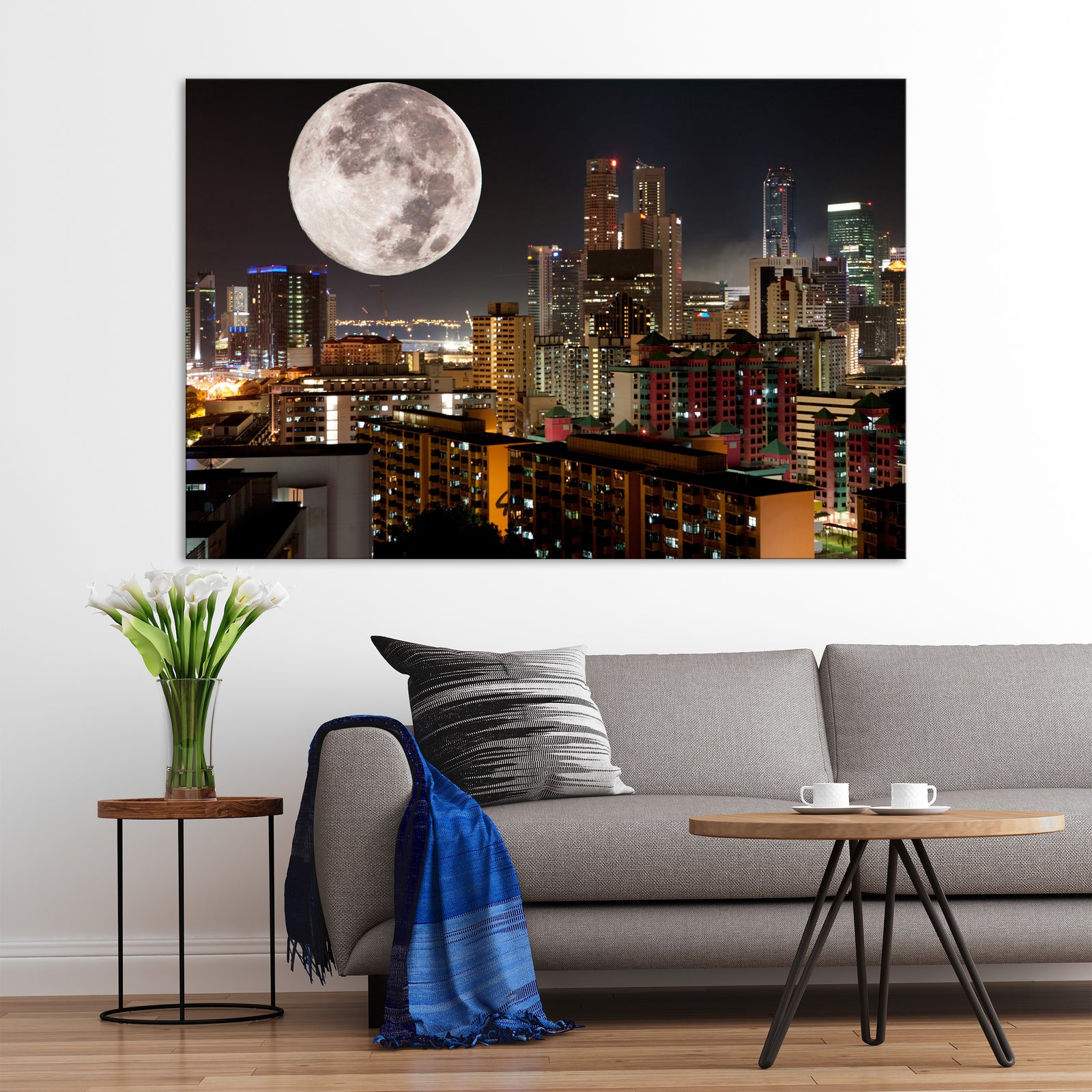 Cosmos No. 011, shown framed in a room by day