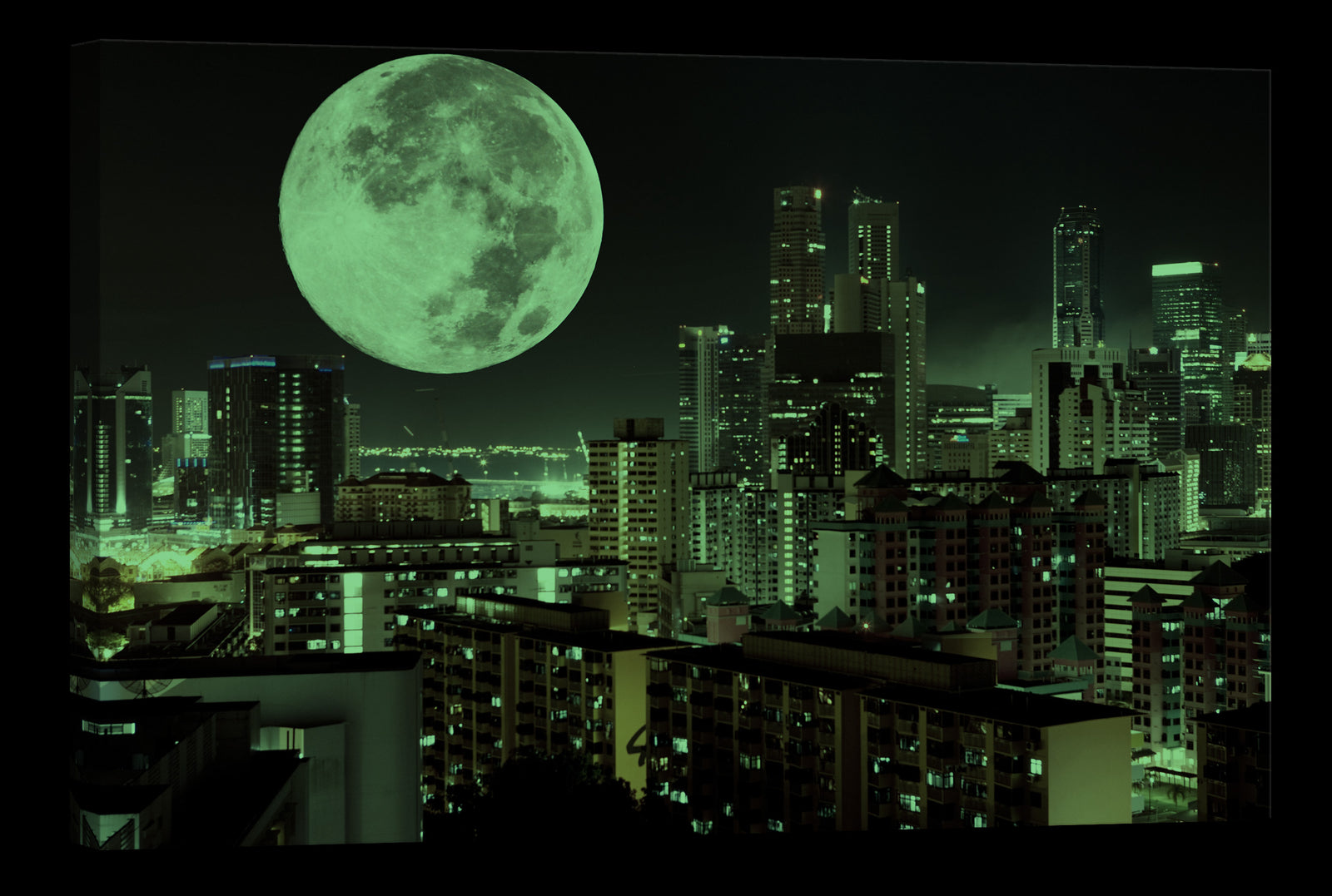 Cosmos No. 011, glowing at night