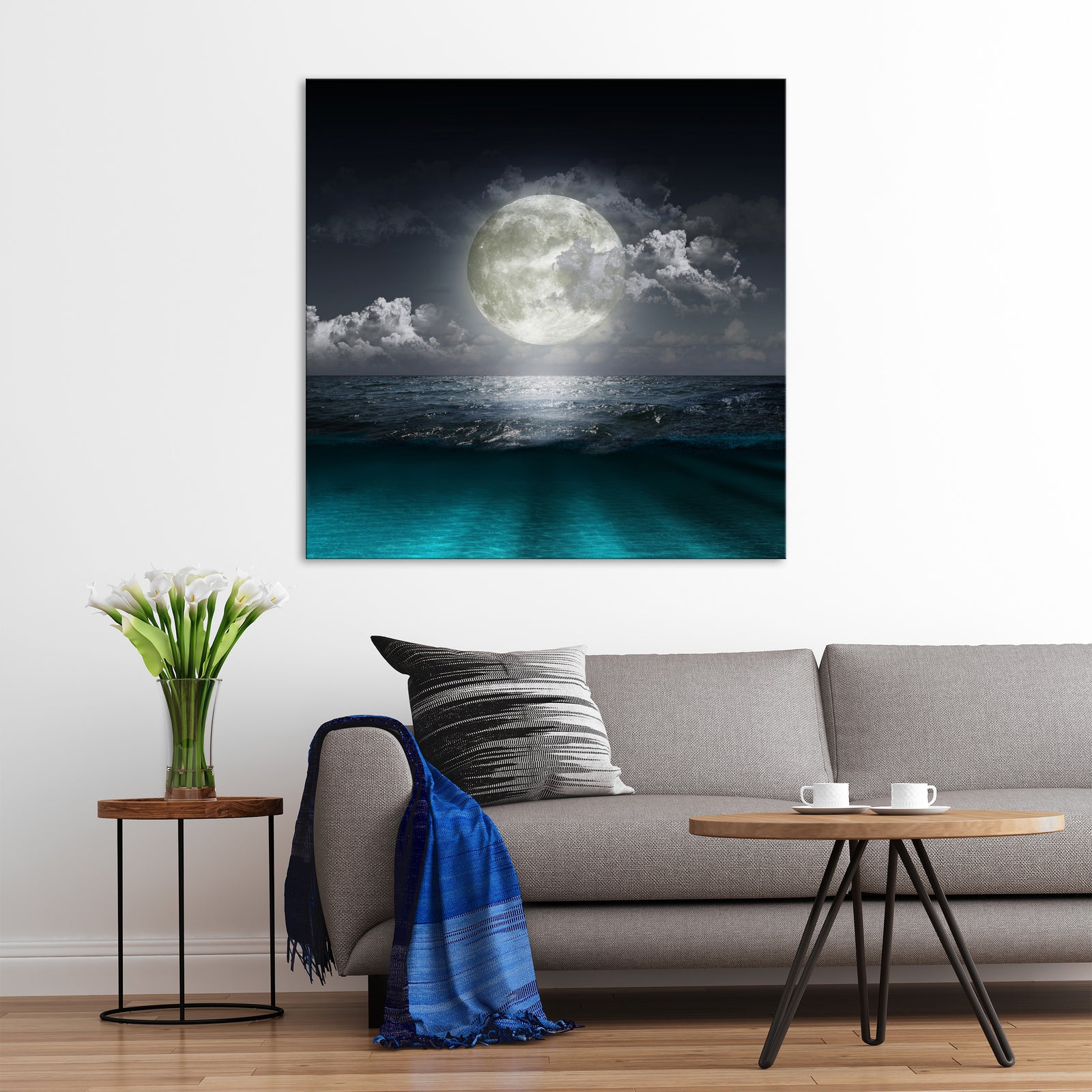 Cosmos No. 017, shown framed in a room by day