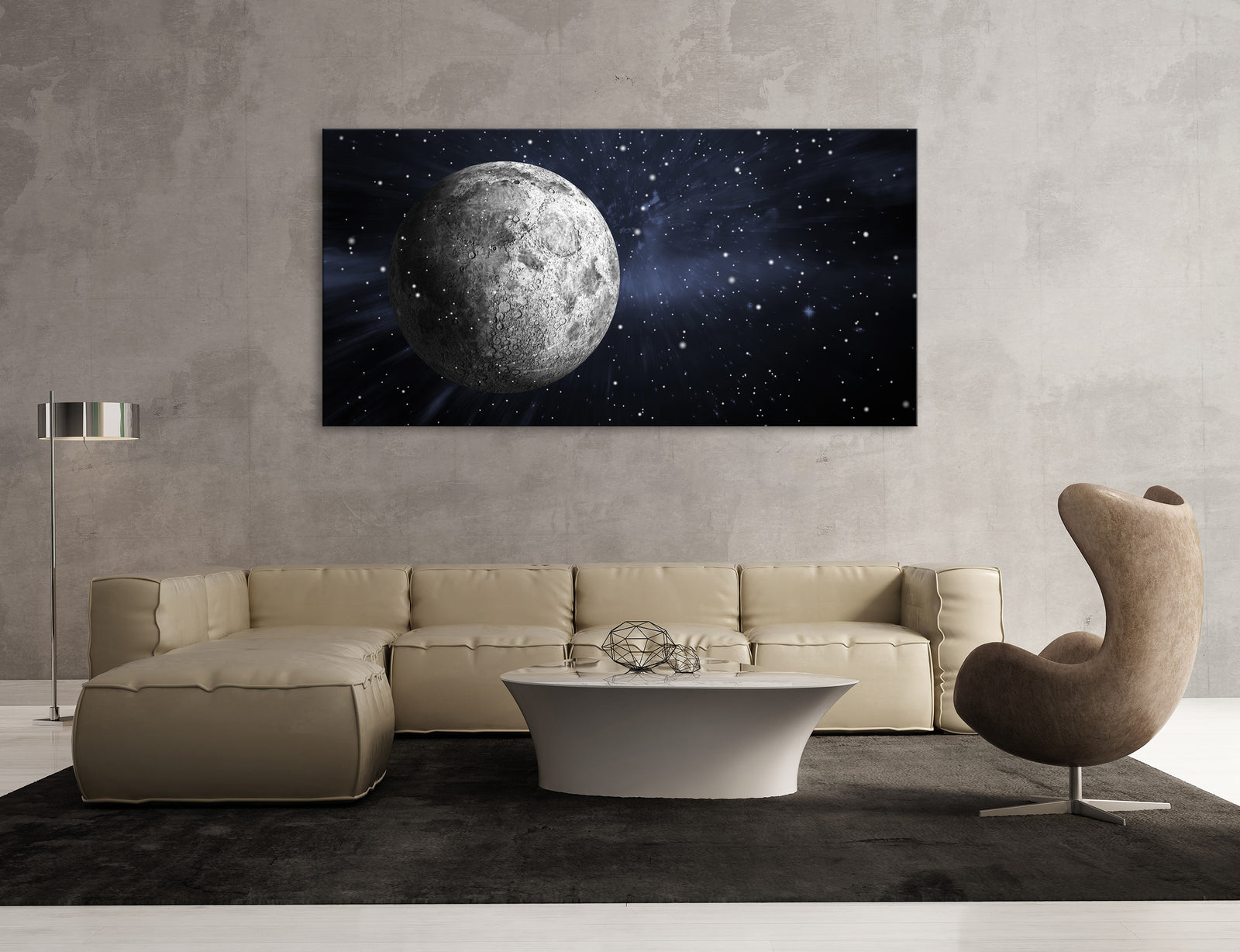 Cosmos No. 023, shown framed in a room by day