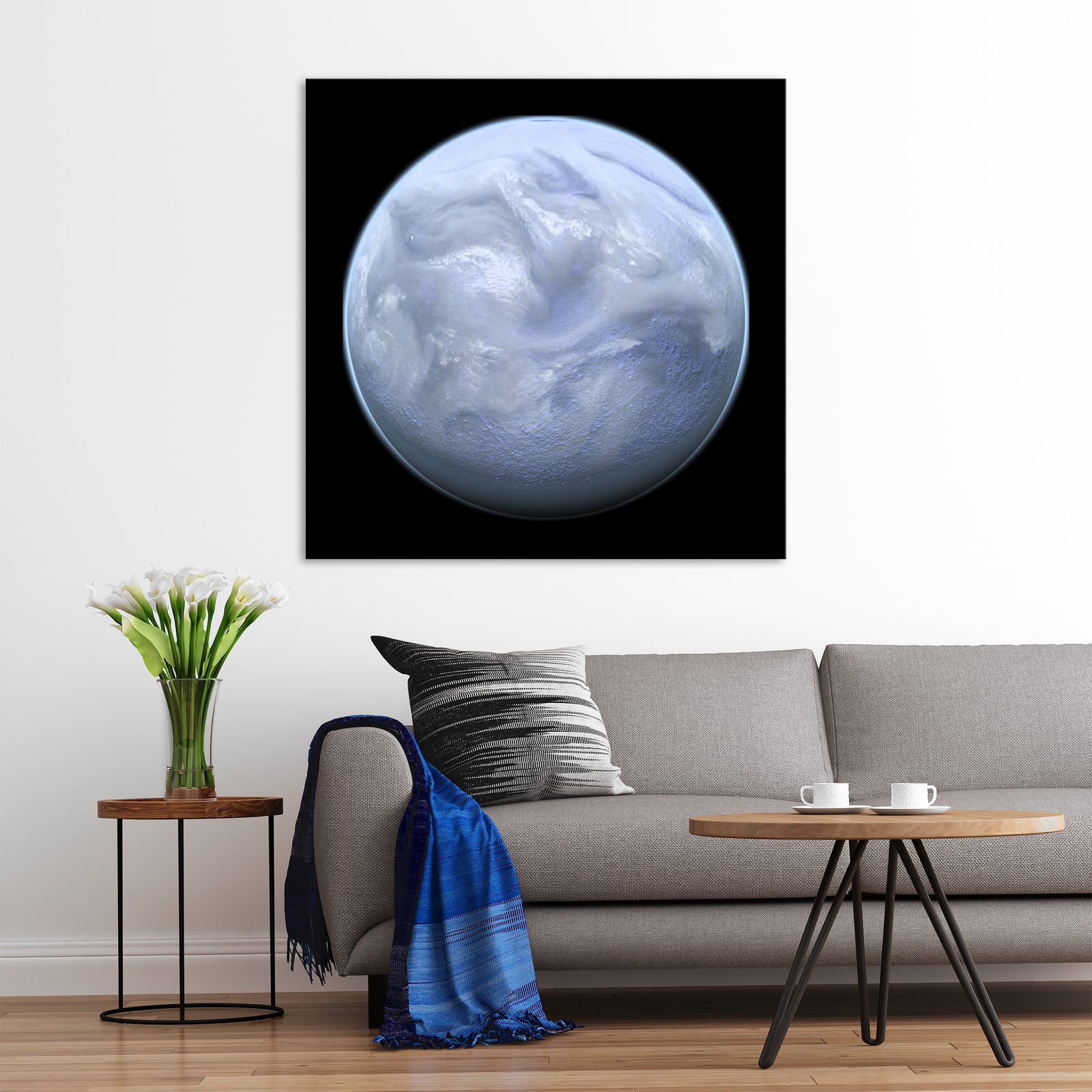 Cosmos No. 024, shown framed in a room by day