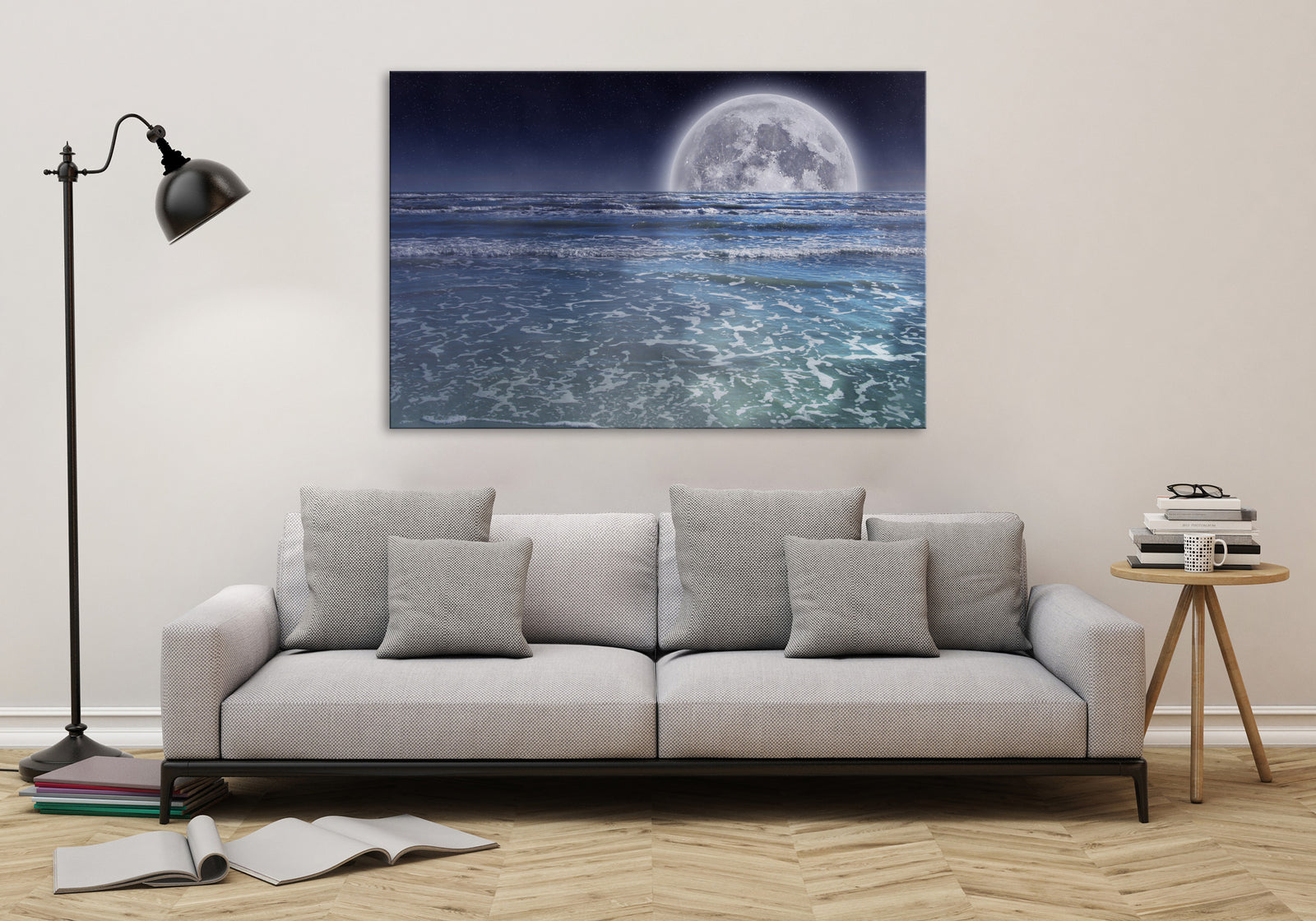 Cosmos No. 027, shown framed in a room by day