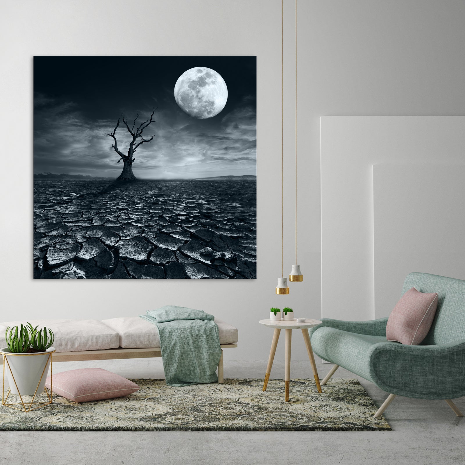 Cosmos No. 033, shown framed in a room by day