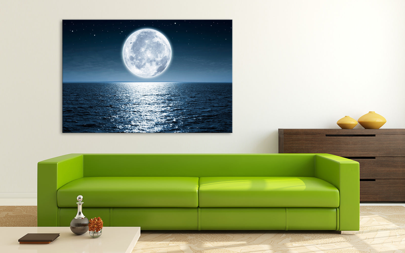 Cosmos No. 037, shown framed in a room by day