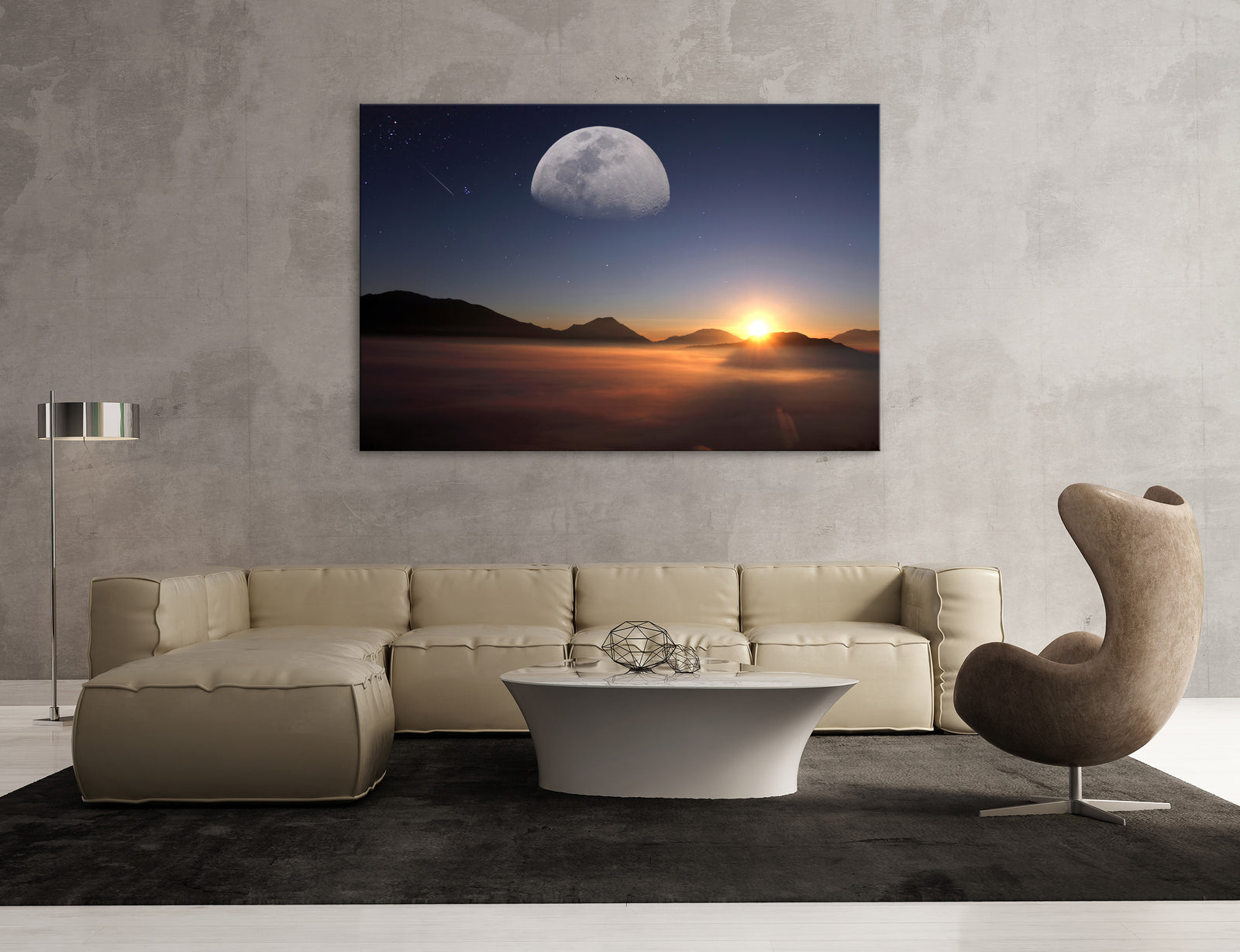 Cosmos No. 041, shown framed in a room by day