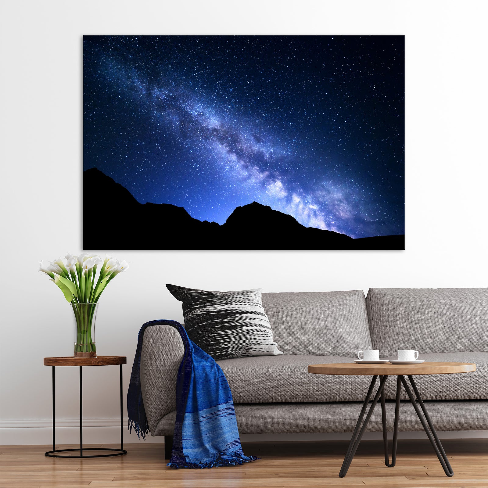 Cosmos No. 046, shown framed in a room by day