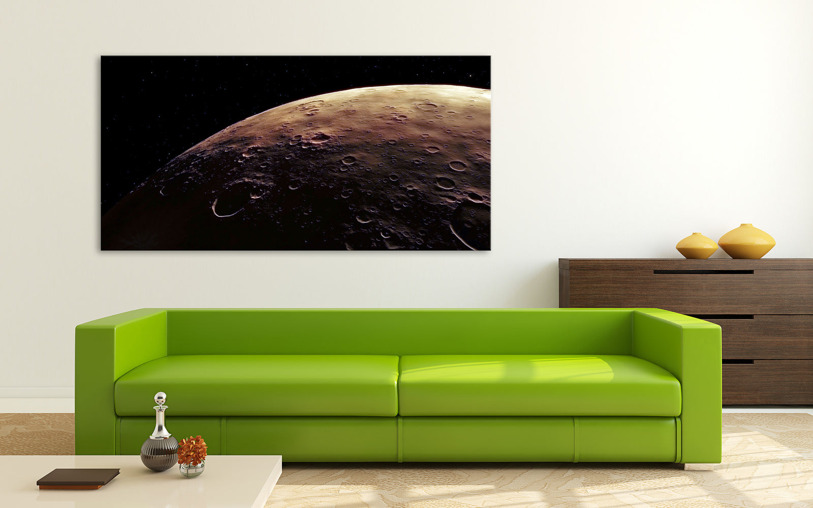 Cosmos No. 047, shown framed in a room by day