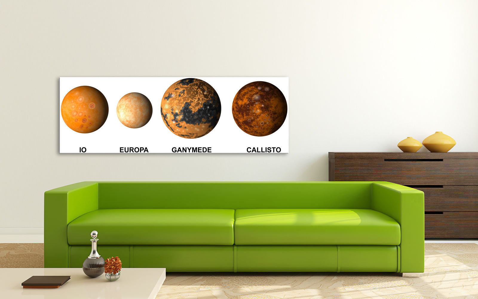 Cosmos No. 052, shown framed in a room by day