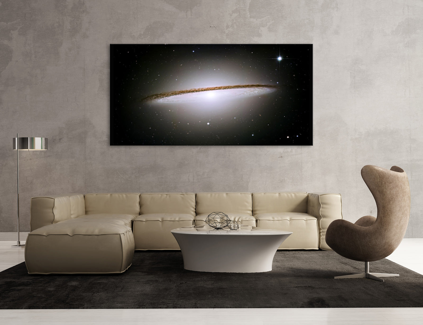 Cosmos No. 055, shown framed in a room by day