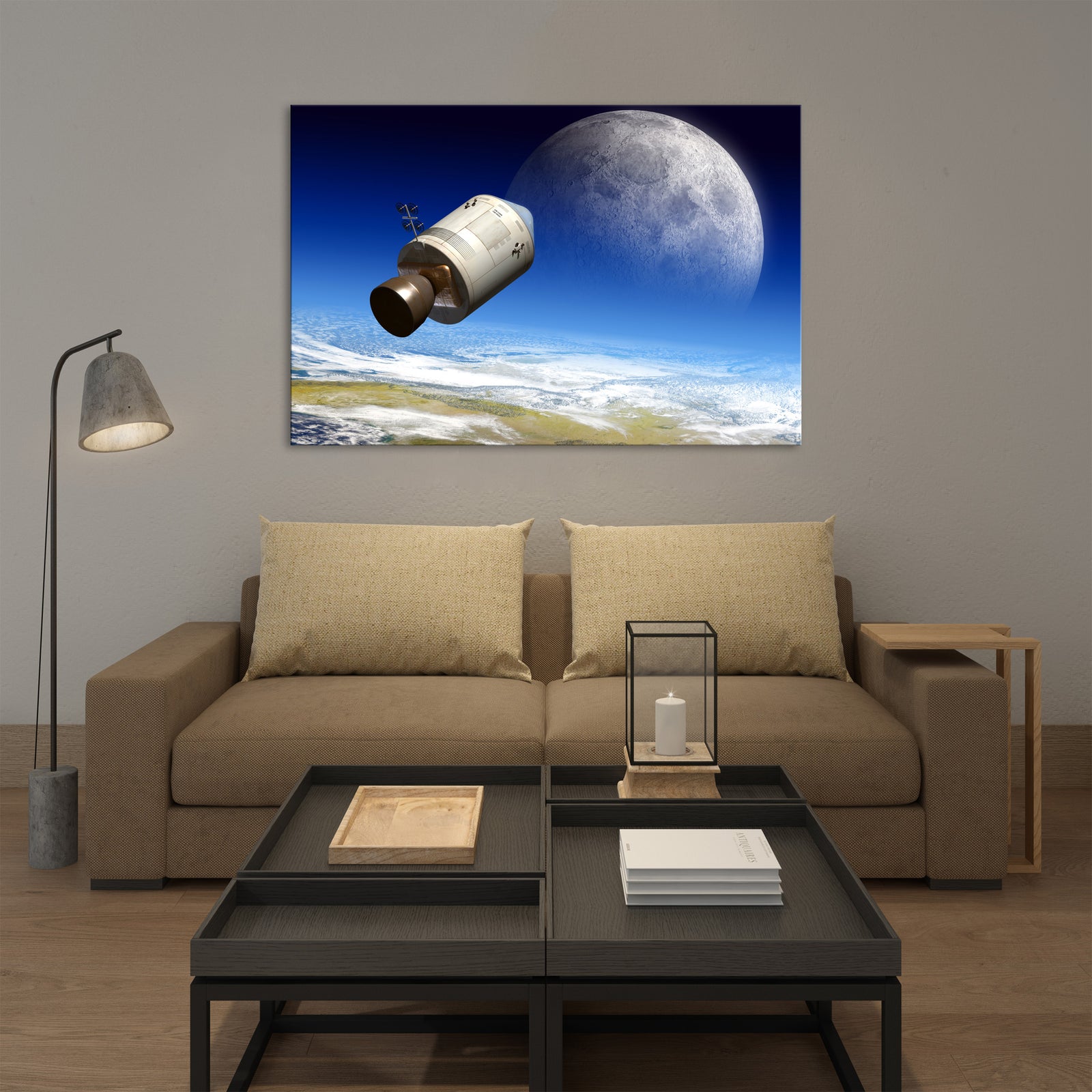 Cosmos No. 060, shown framed in a room by day