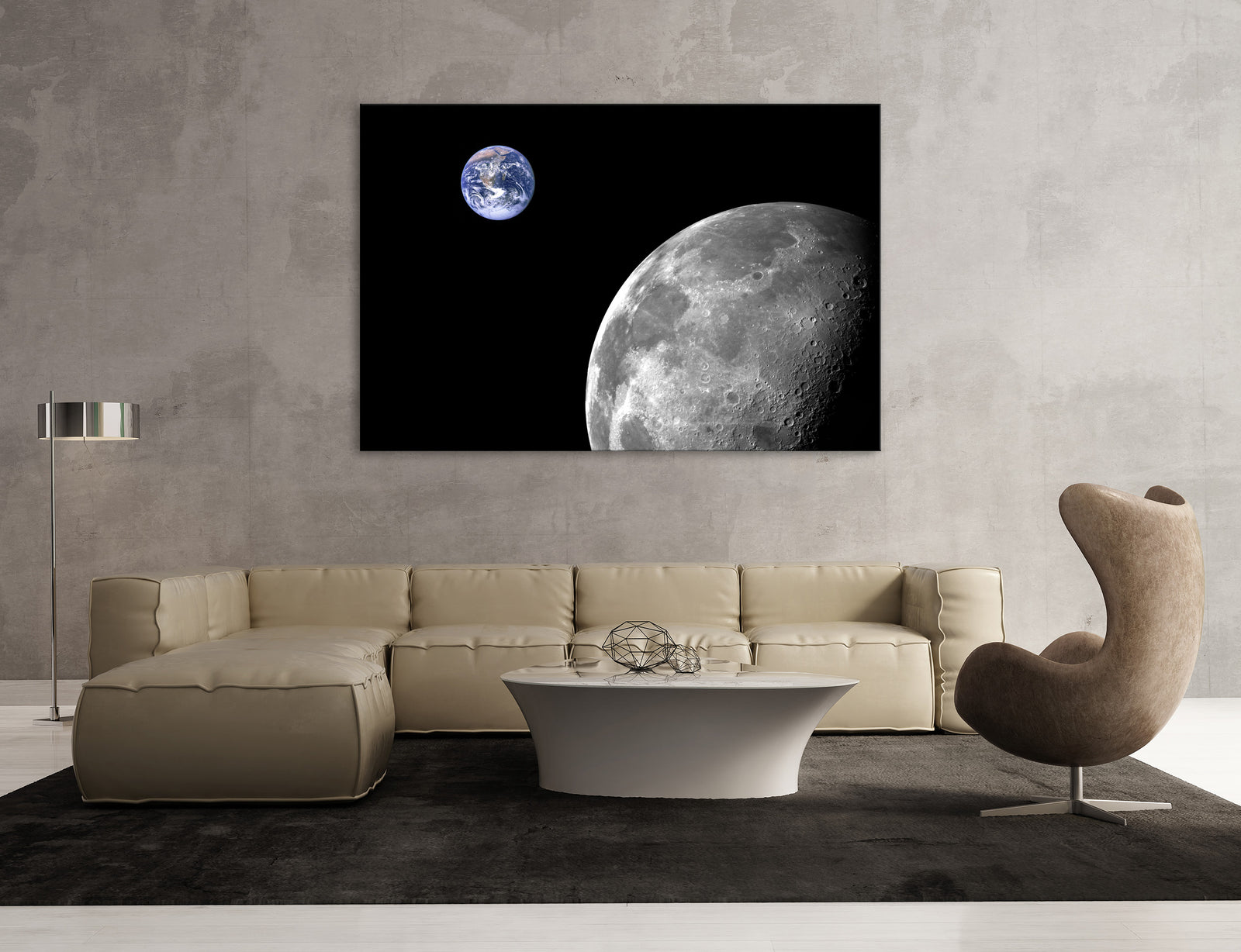 Cosmos No. 069, shown framed in a room by day