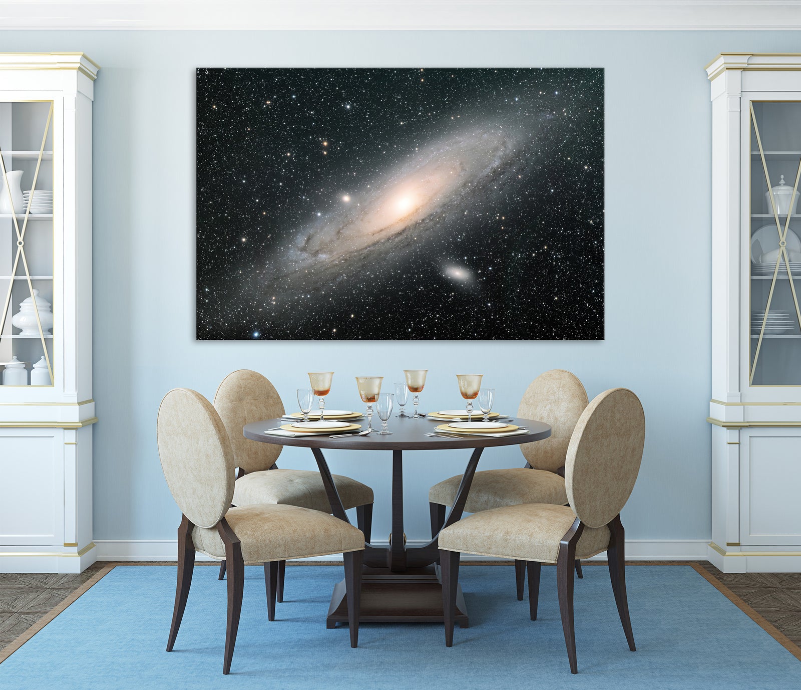 Cosmos No. 072, shown framed in a room by day
