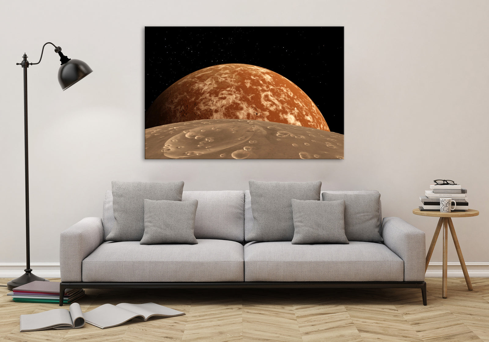 Cosmos No. 078, shown framed in a room by day