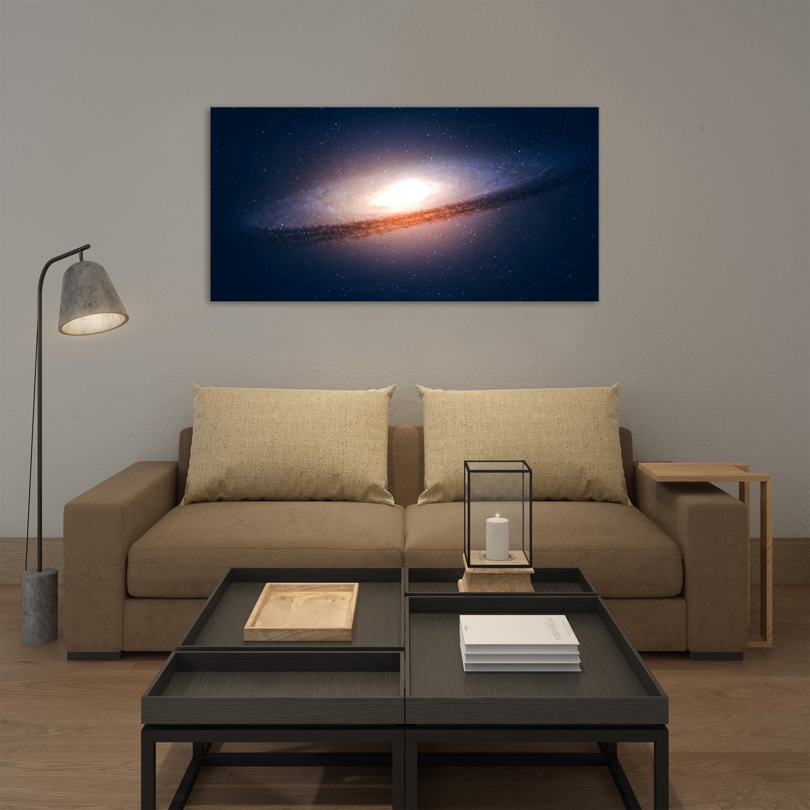Cosmos No. 081, shown framed in a room by day