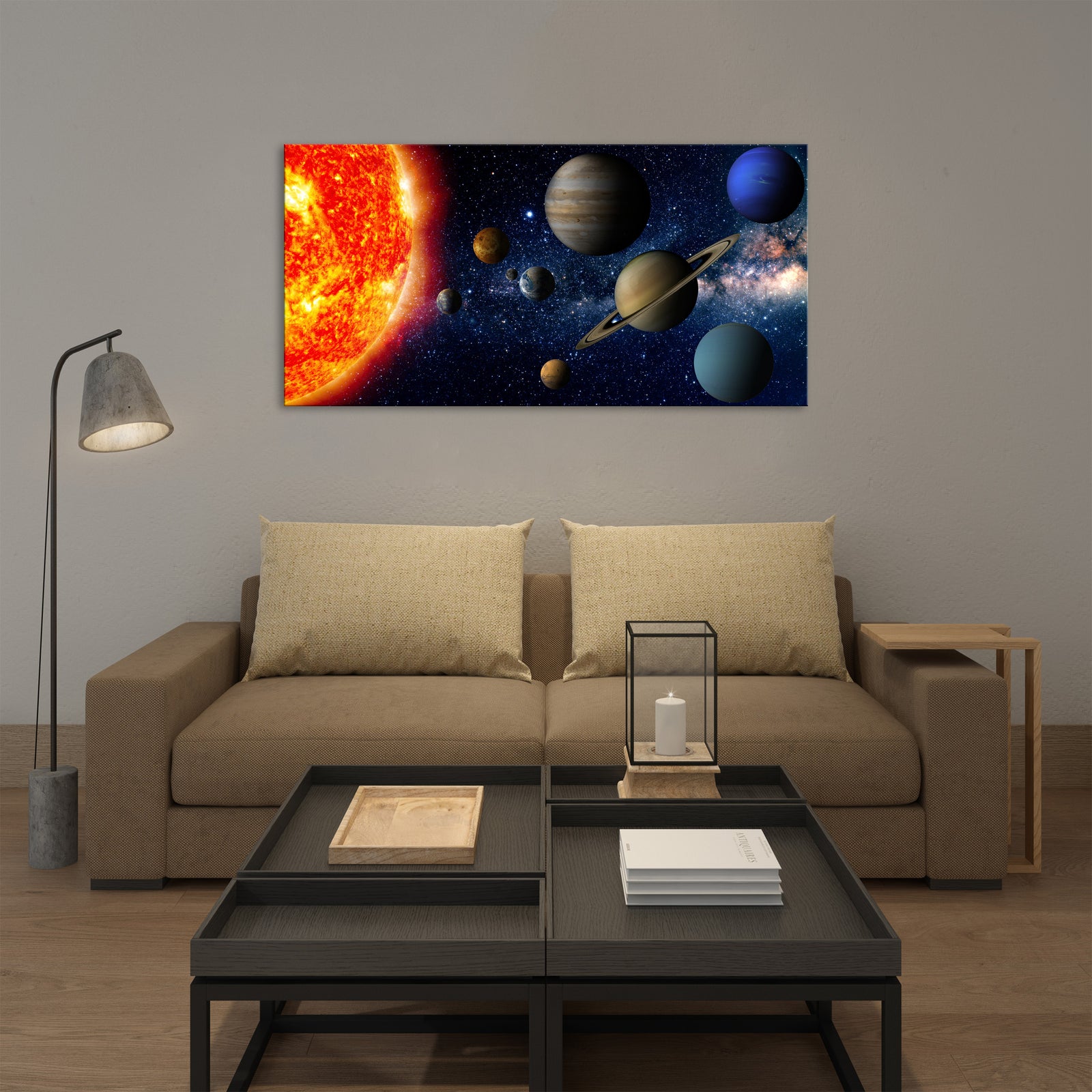 Cosmos No. 083, shown framed in a room by day