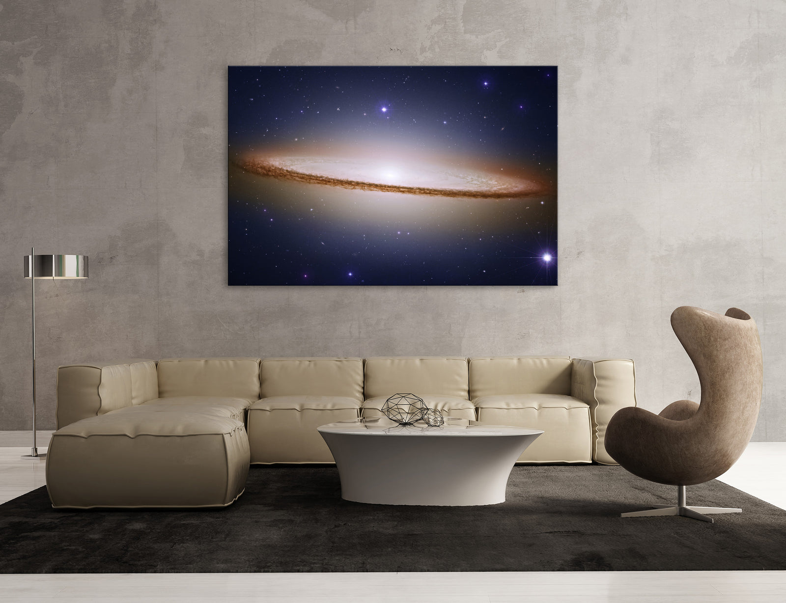 Cosmos No. 092, shown framed in a room by day