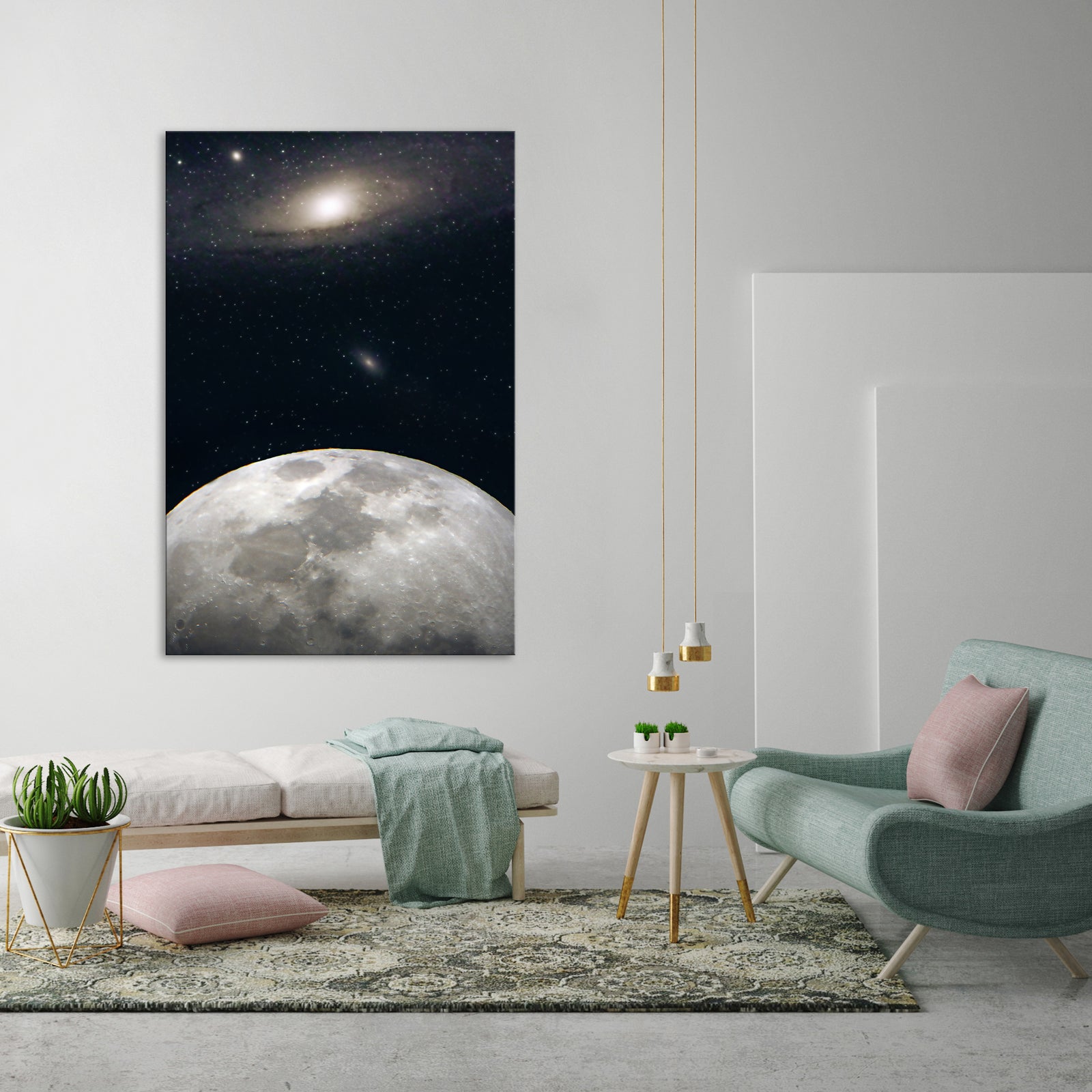 Cosmos No. 095, shown framed in a room by day