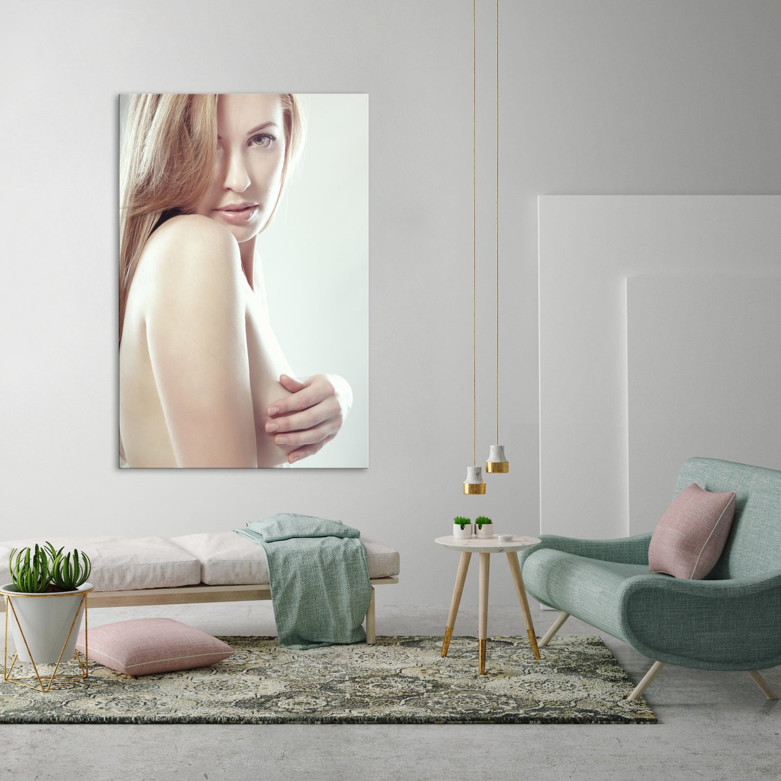 People No. 008, shown framed in a room by day