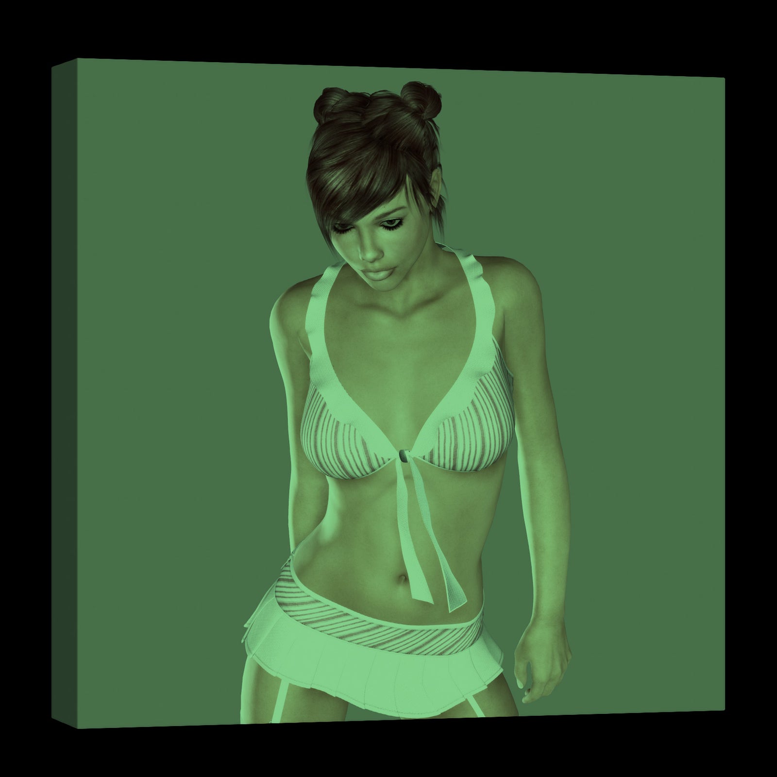 People No. 009, glowing at night