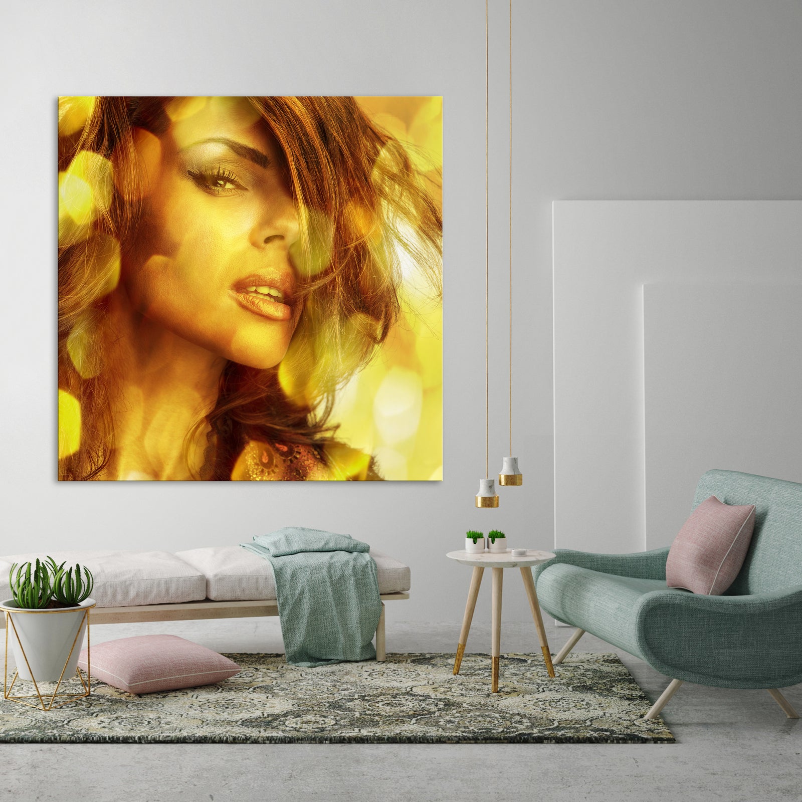People No. 010, shown framed in a room by day