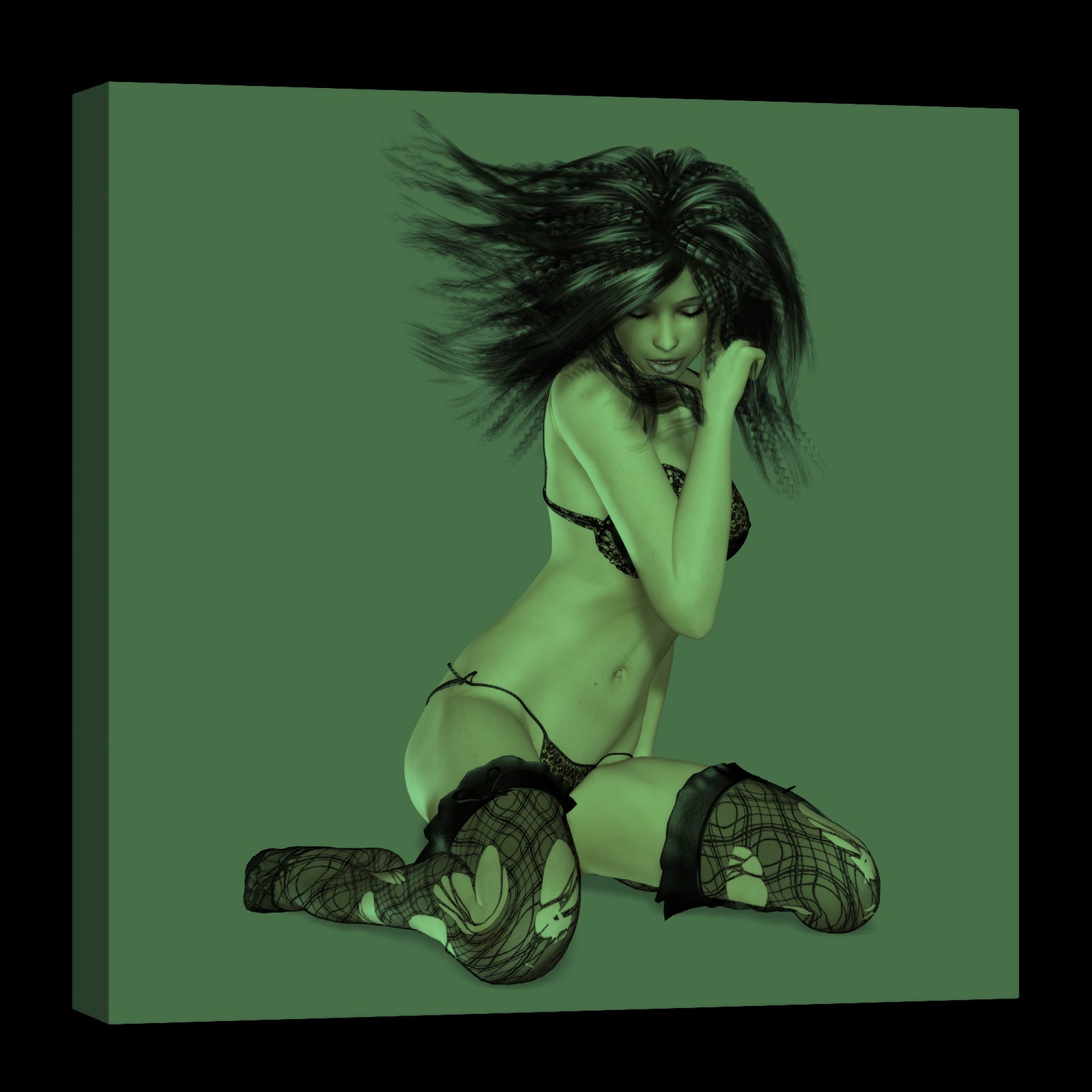 People No. 011, glowing at night