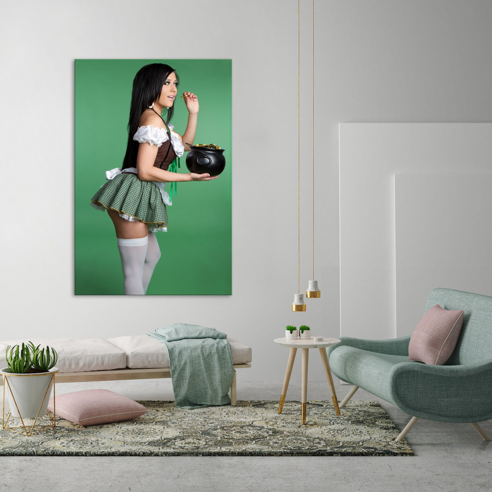 People No. 013, shown framed in a room by day