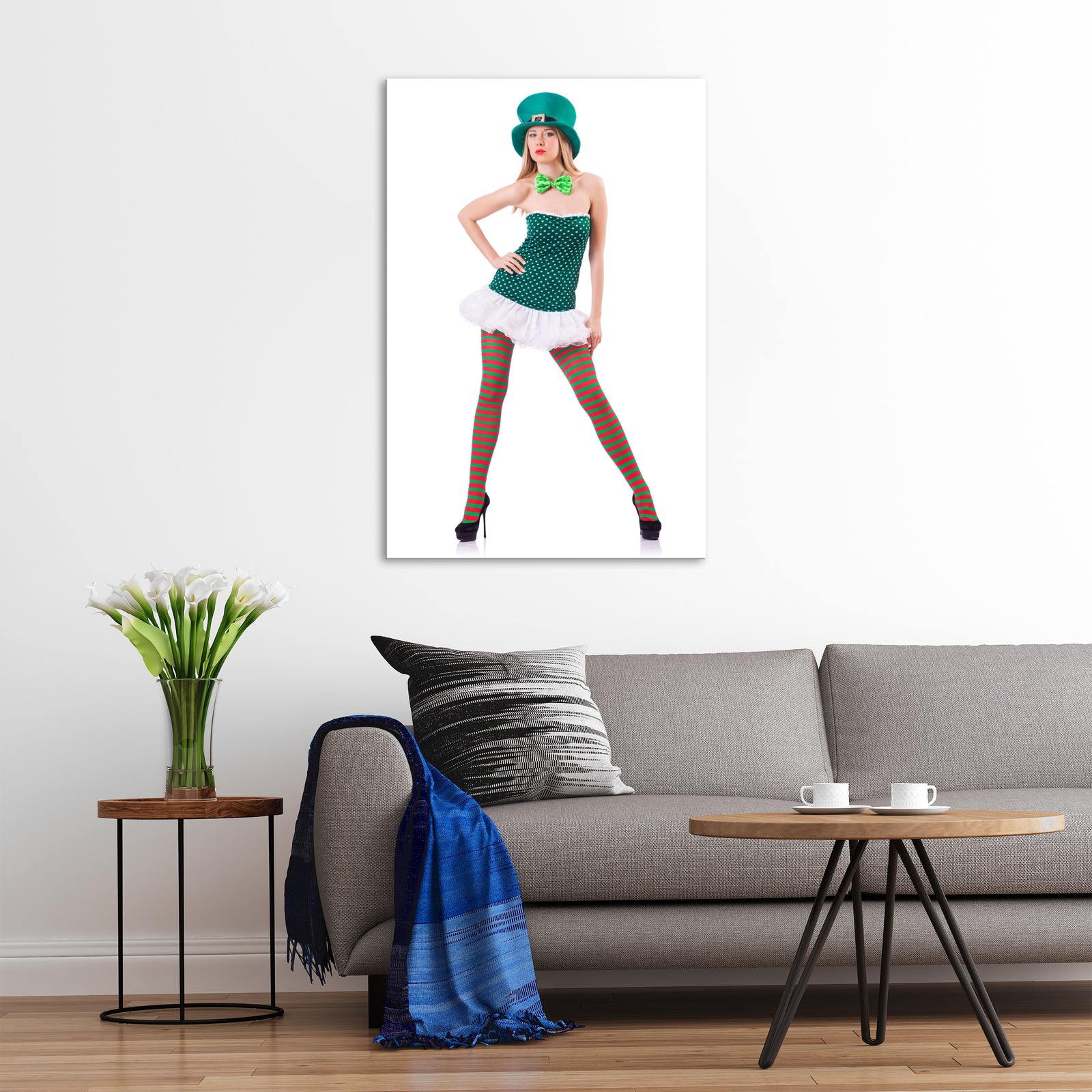 People No. 015, shown framed in a room by day