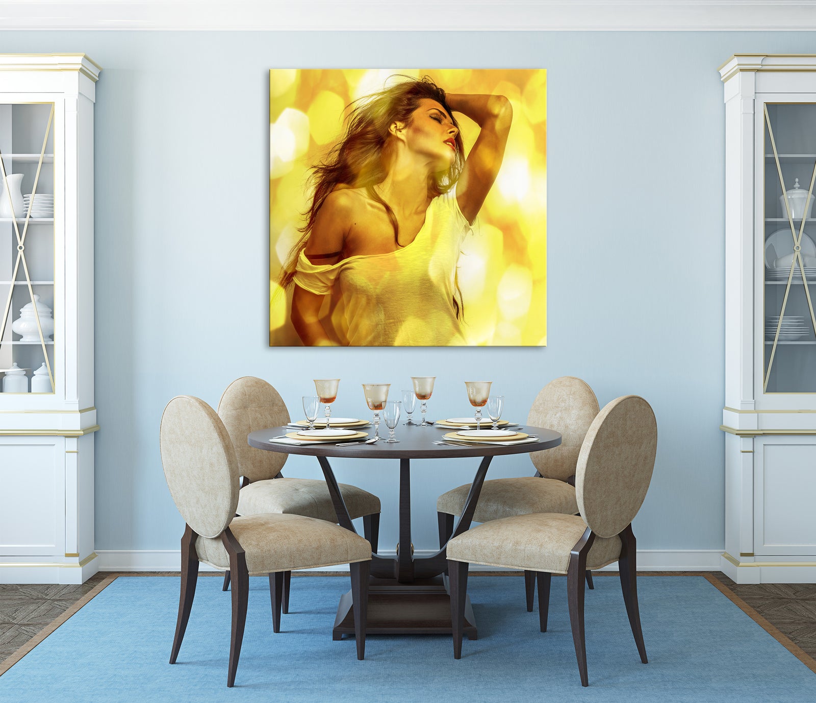 People No. 021, shown framed in a room by day