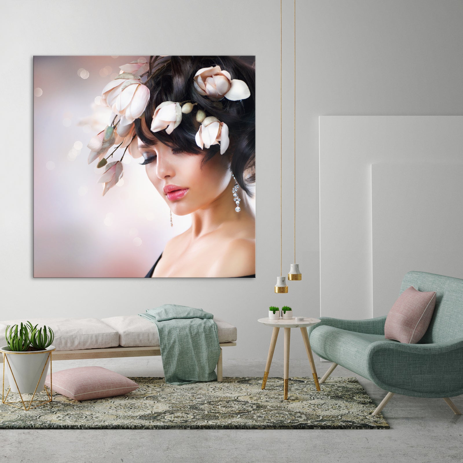 People No. 023, shown framed in a room by day
