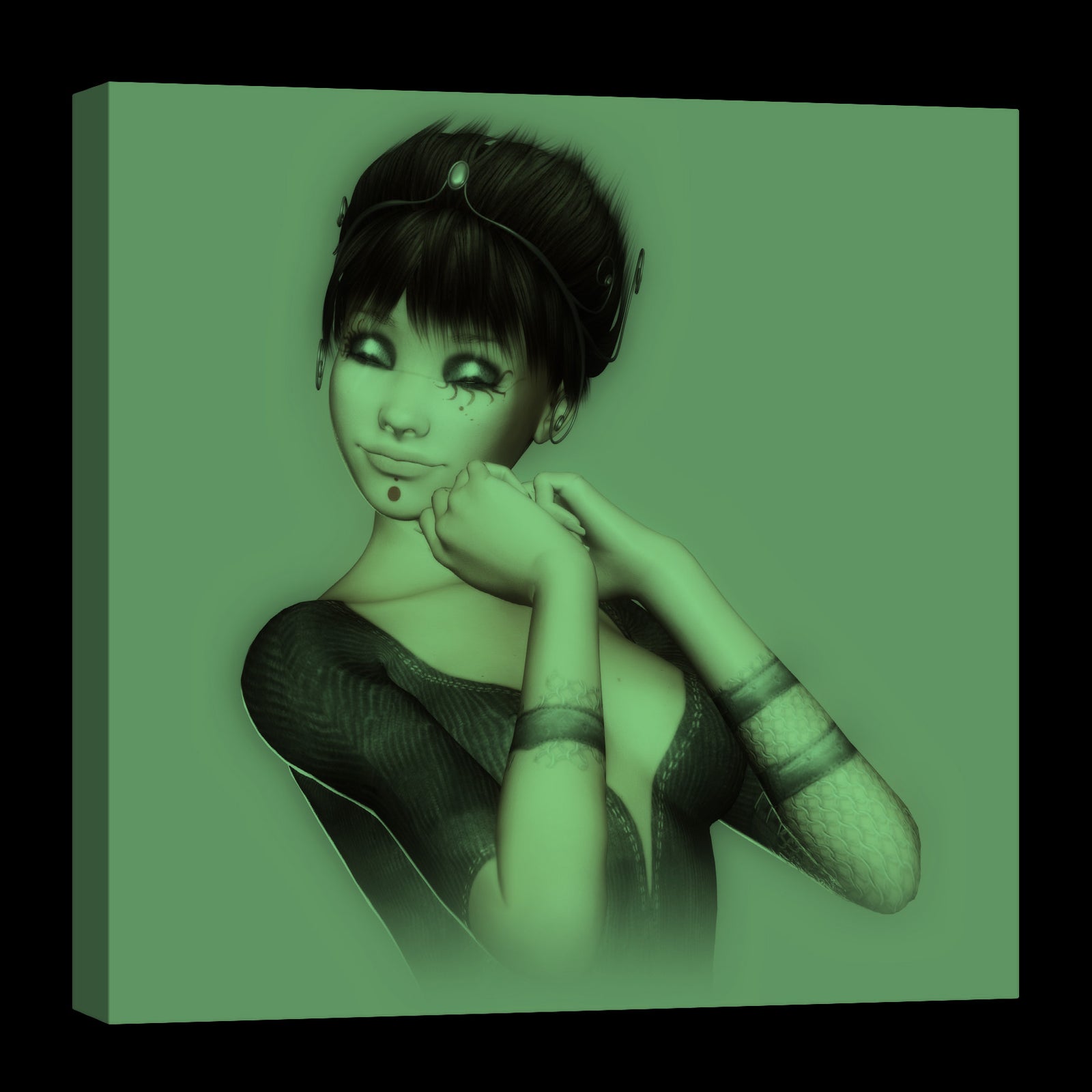 People No. 024, glowing at night