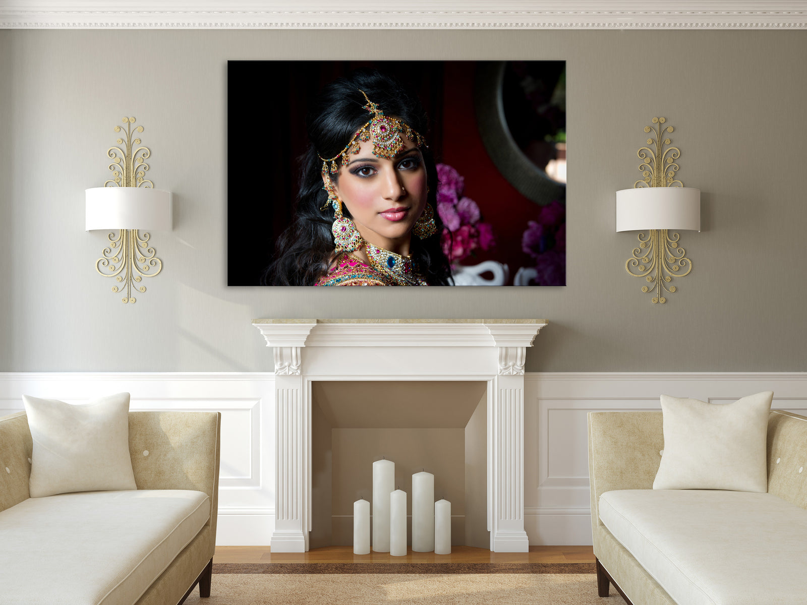 People No. 025, shown framed in a room by day