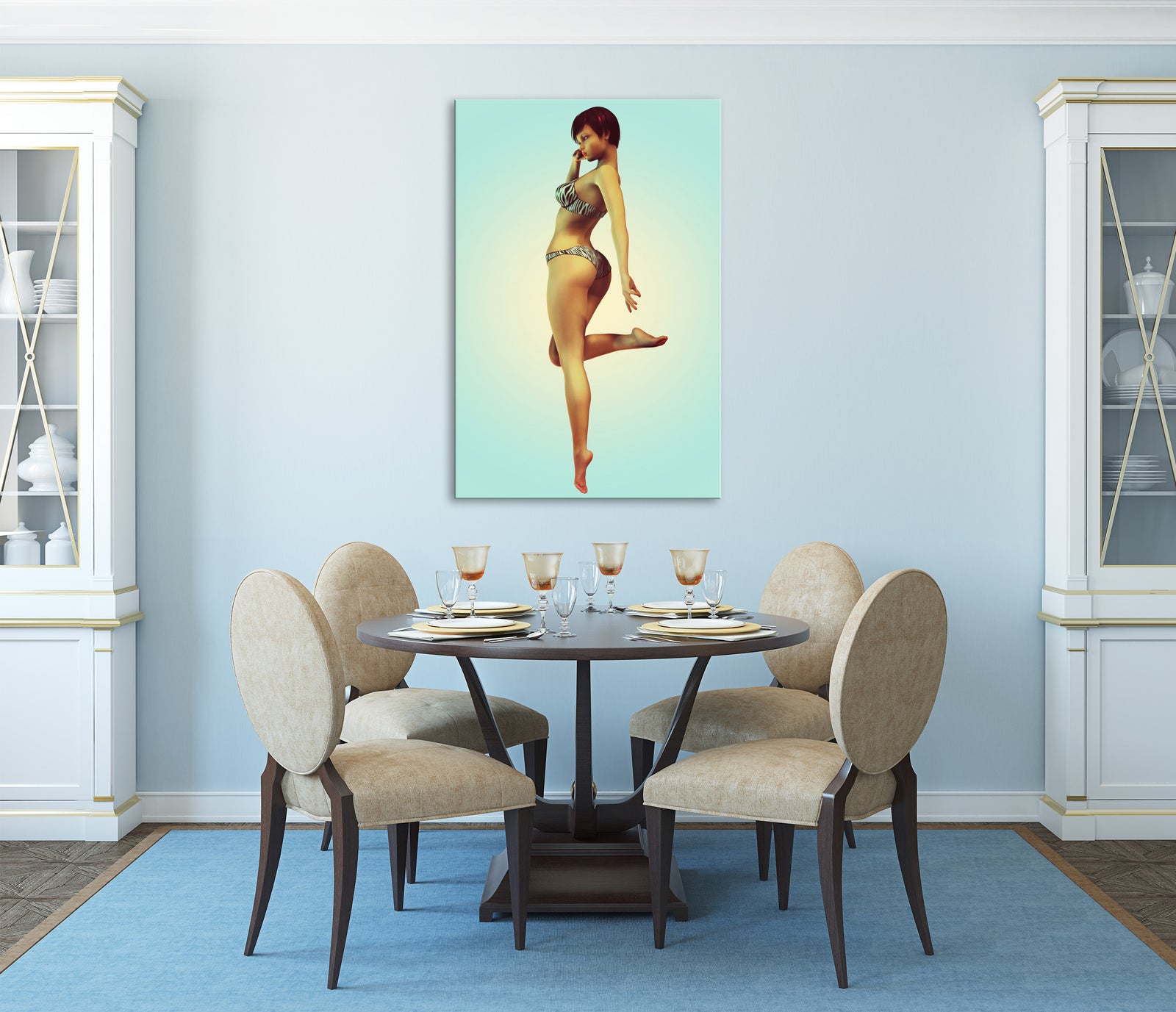 People No. 026, shown framed in a room by day