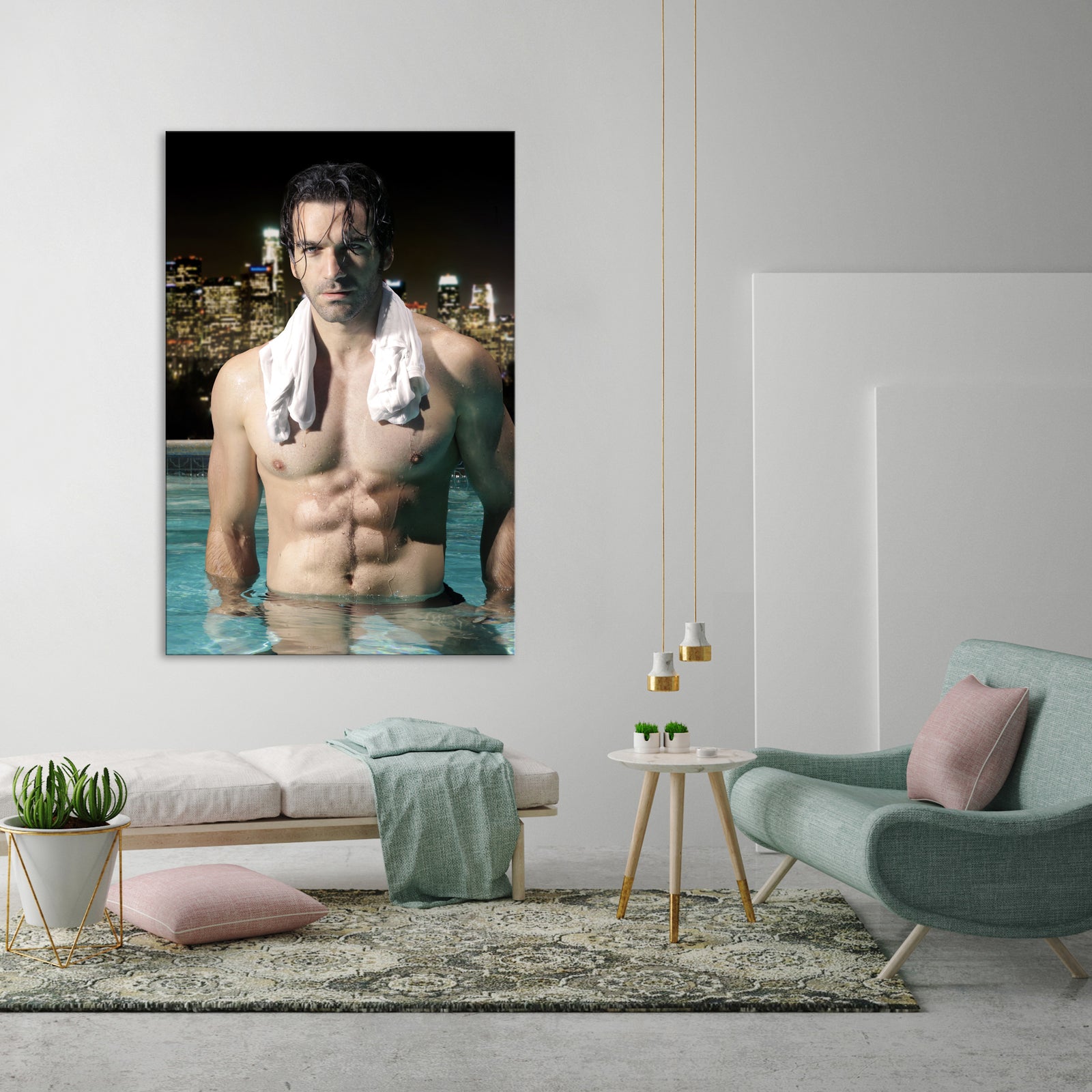 People No. 029, shown framed in a room by day