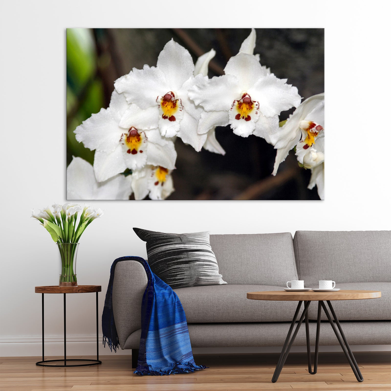 Flowers No. 023, shown framed in a room by day