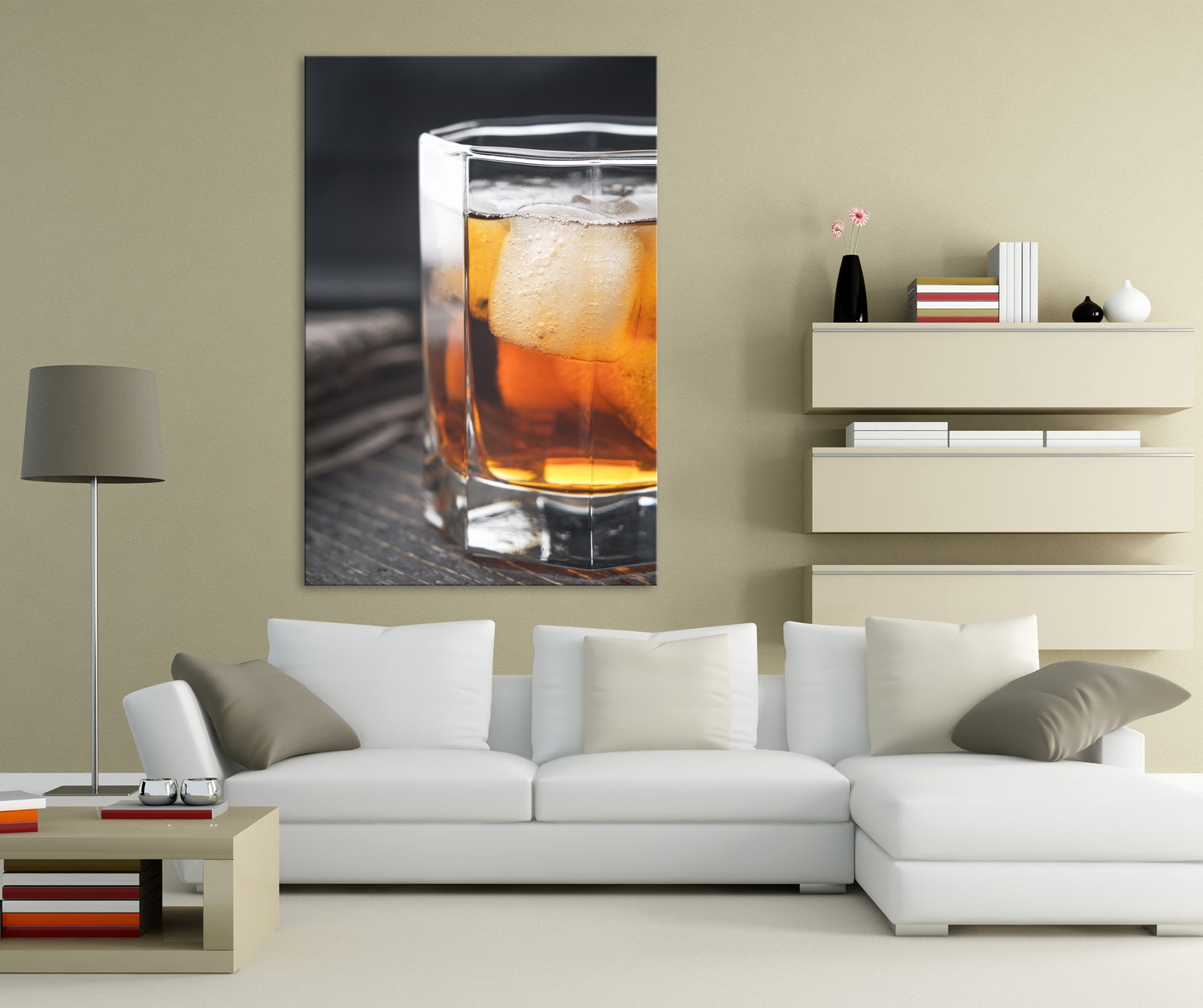 Abstract No. 003, shown framed in a room by day